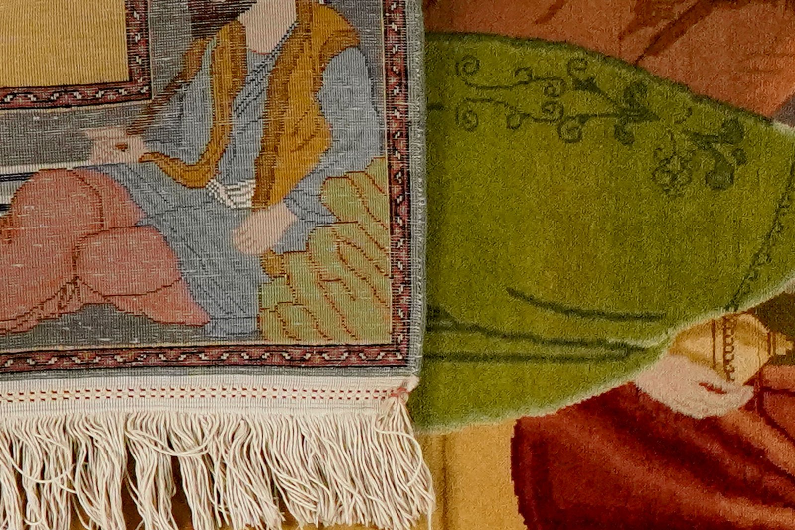 Tabriz Old — Hand-knotted, 95x144 cm, Beige, 100% Virgin Wool | View 6