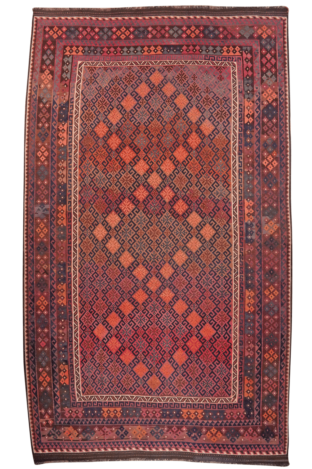 Kelim Belutch Old — Handmade, 248x430 cm, Brown, 100% Virgin Wool | Main view