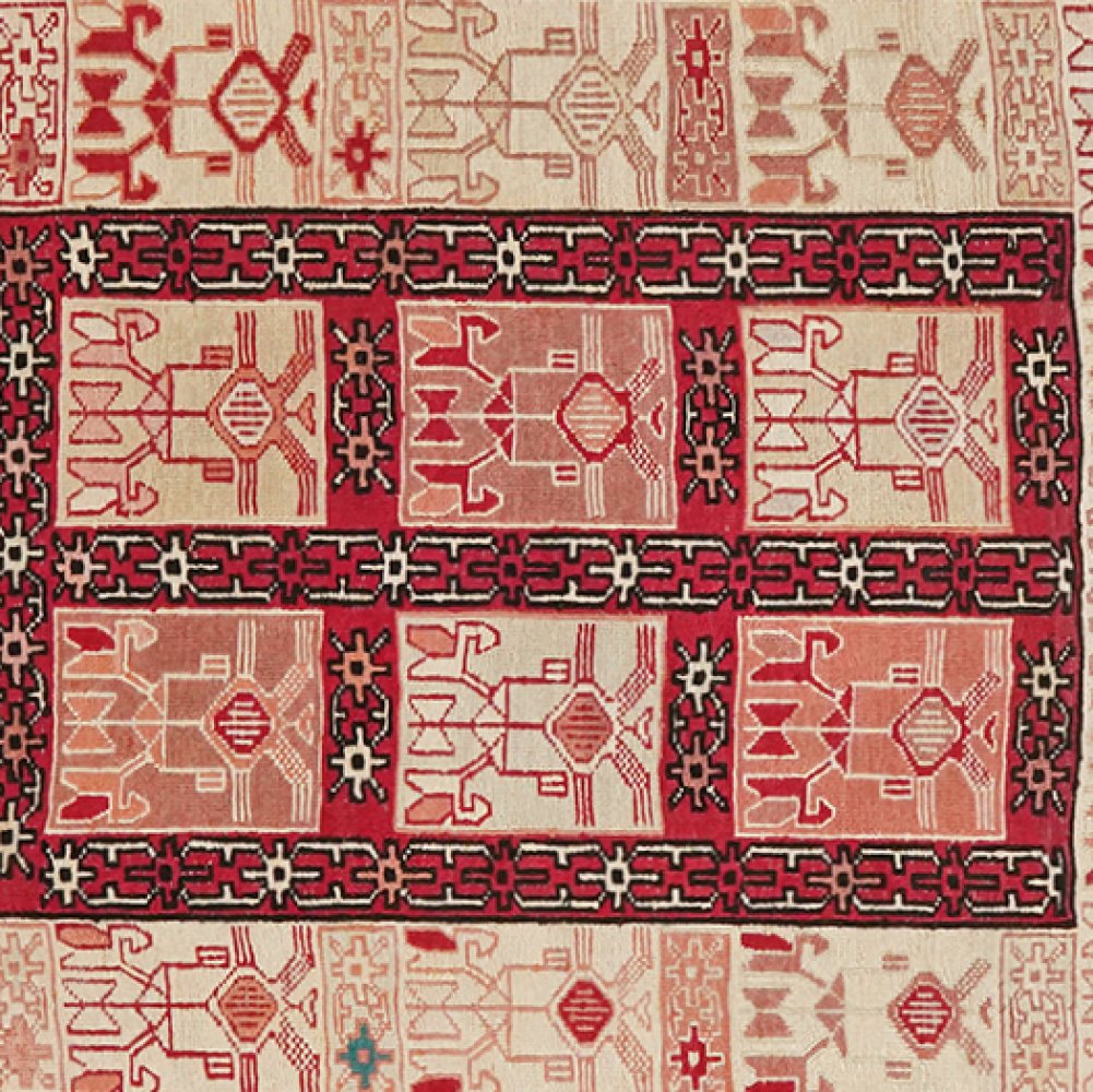Sumak Shahsavan — Handmade, 69x89 cm, Beige, 100% Virgin Wool | View 4