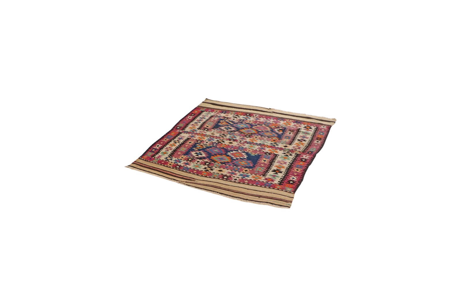 Kelim — Handmade, 100x120 cm, Multicolor, 100% Virgin Wool | View 5