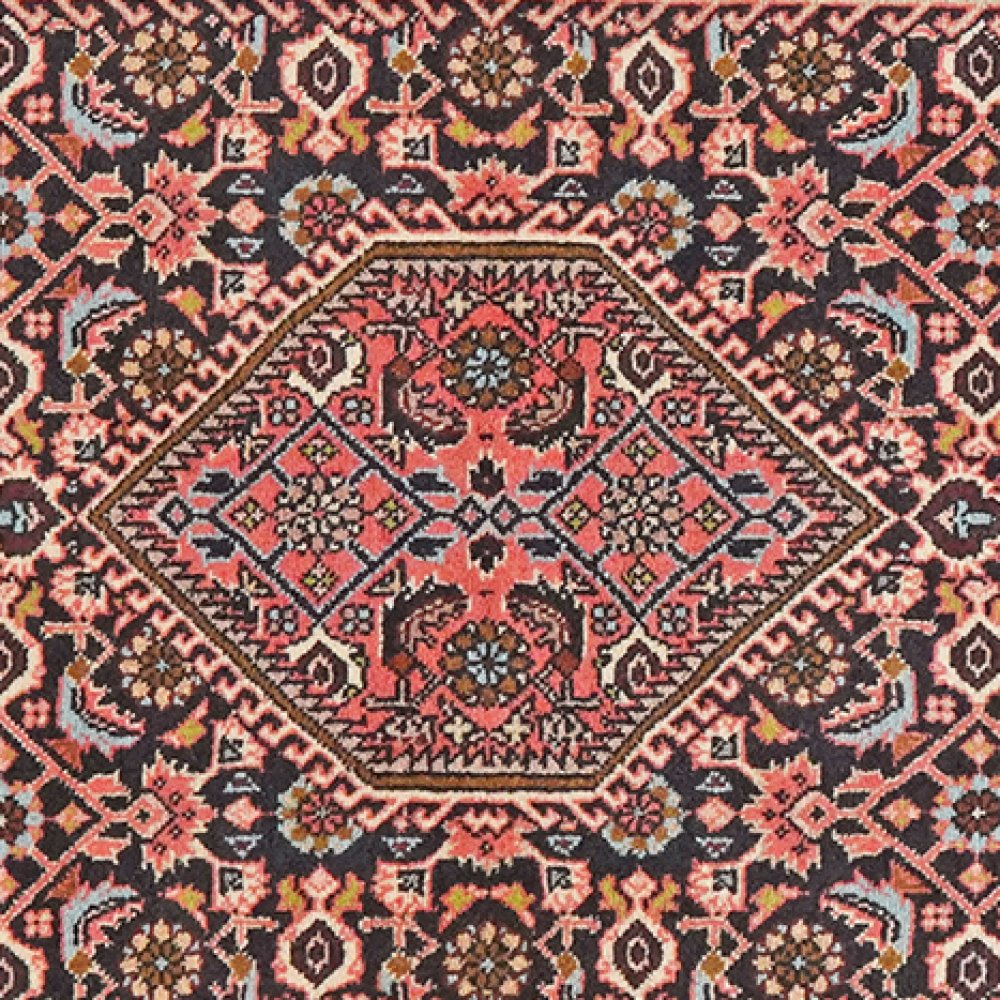 Bidjar Zandjan — Hand-knotted, 82x140 cm, Blue, 100% Virgin Wool | View 4