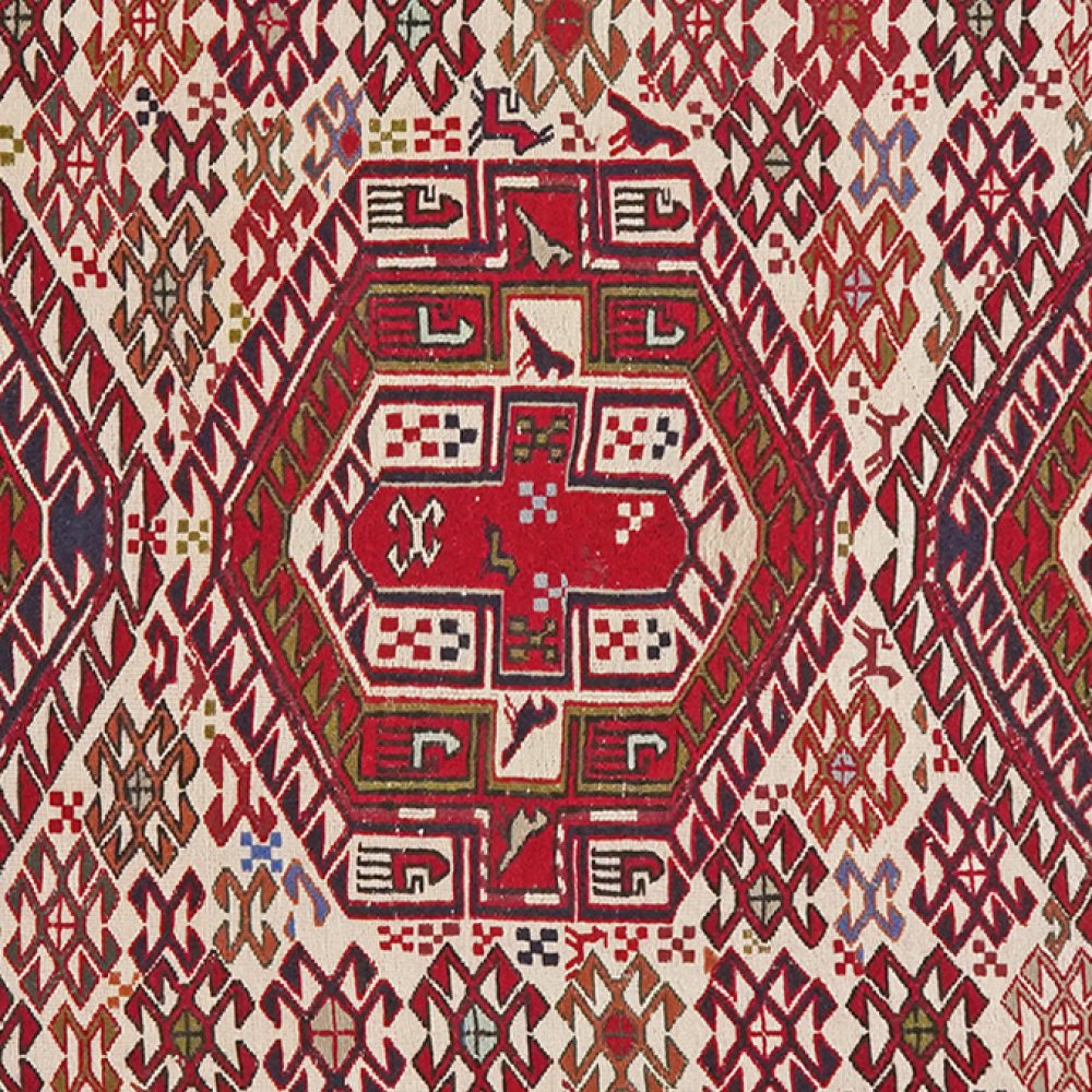 Sumak Shahsavan — Handmade, 114x201 cm, Beige, 100% Virgin Wool | View 4