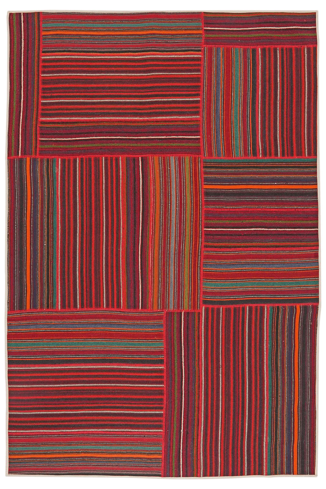 Kelim Tekkeh — Handmade, 143x214 cm, Multicolor, 100% Virgin Wool | Main view