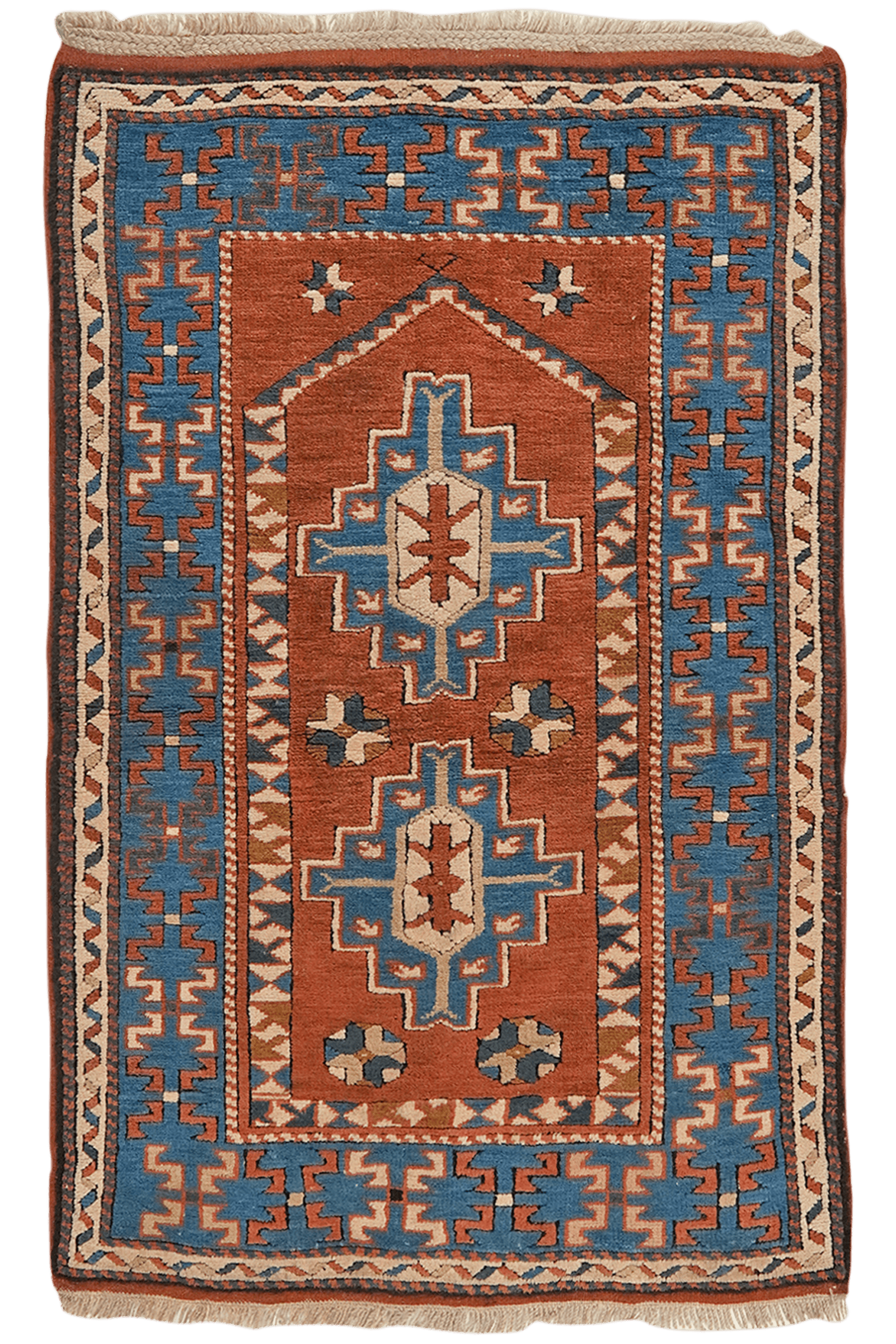 Kars — Hand-knotted, 84x127 cm, Red, 100% Virgin Wool | Main view