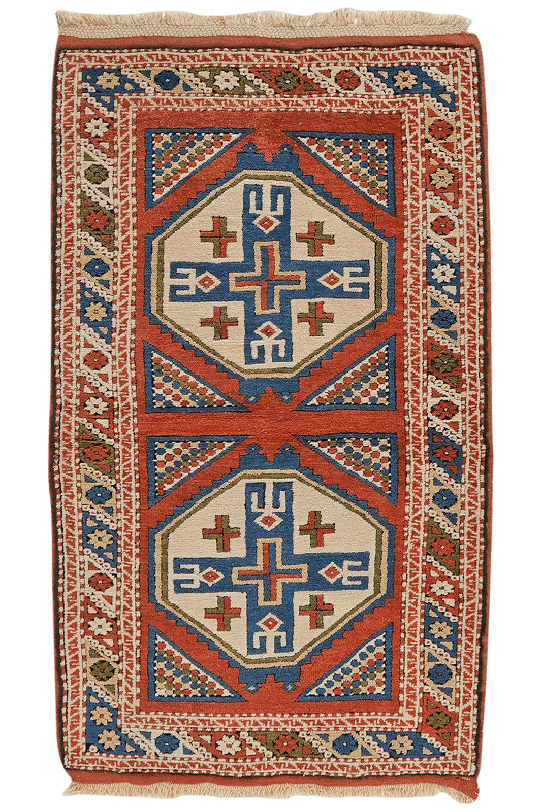 Kars — Hand-knotted, 75x128 cm, Red, 100% Virgin Wool | Main view