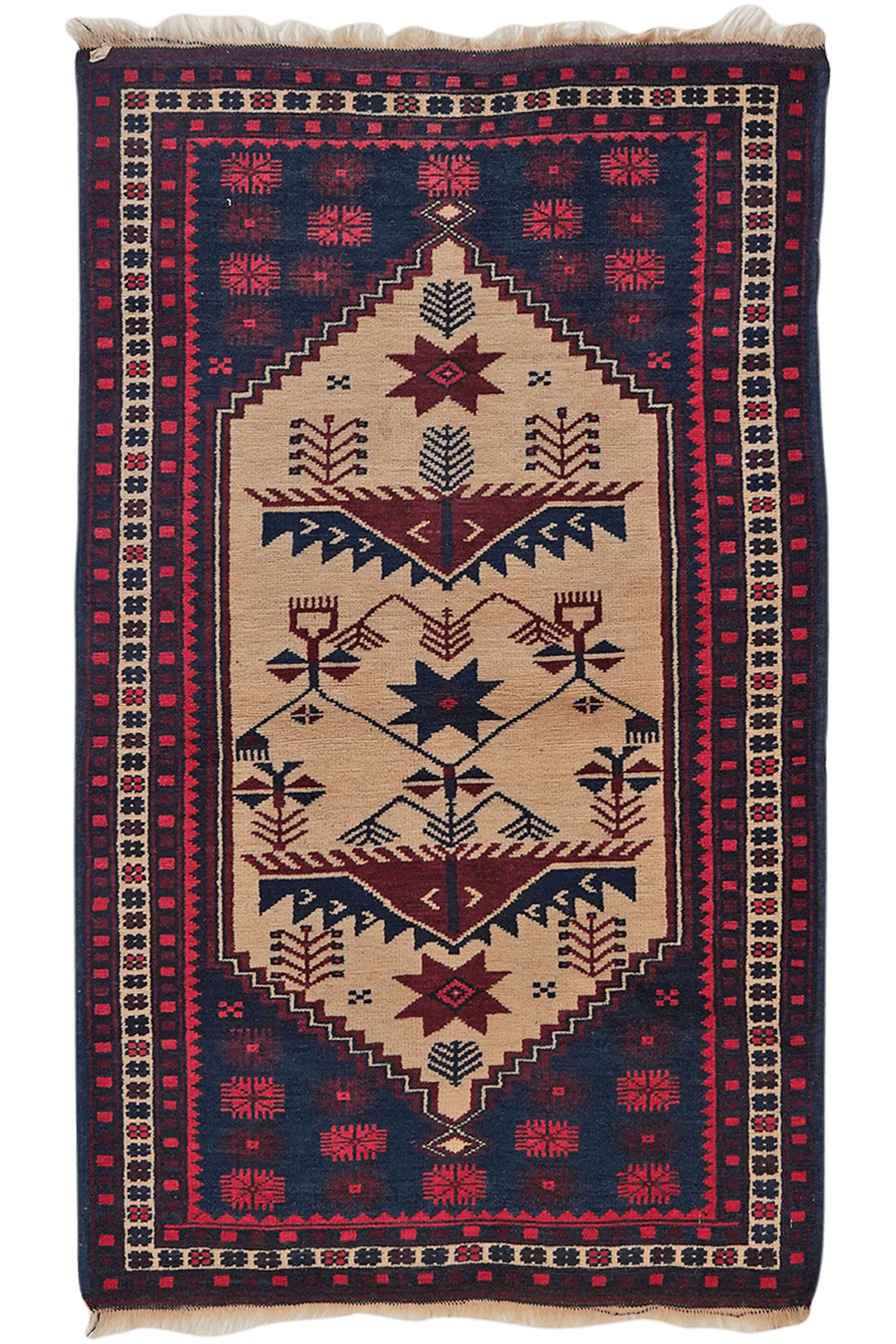 Yagdjibedir — Hand-knotted, 74x125 cm, Beige, 100% Virgin Wool | Main view