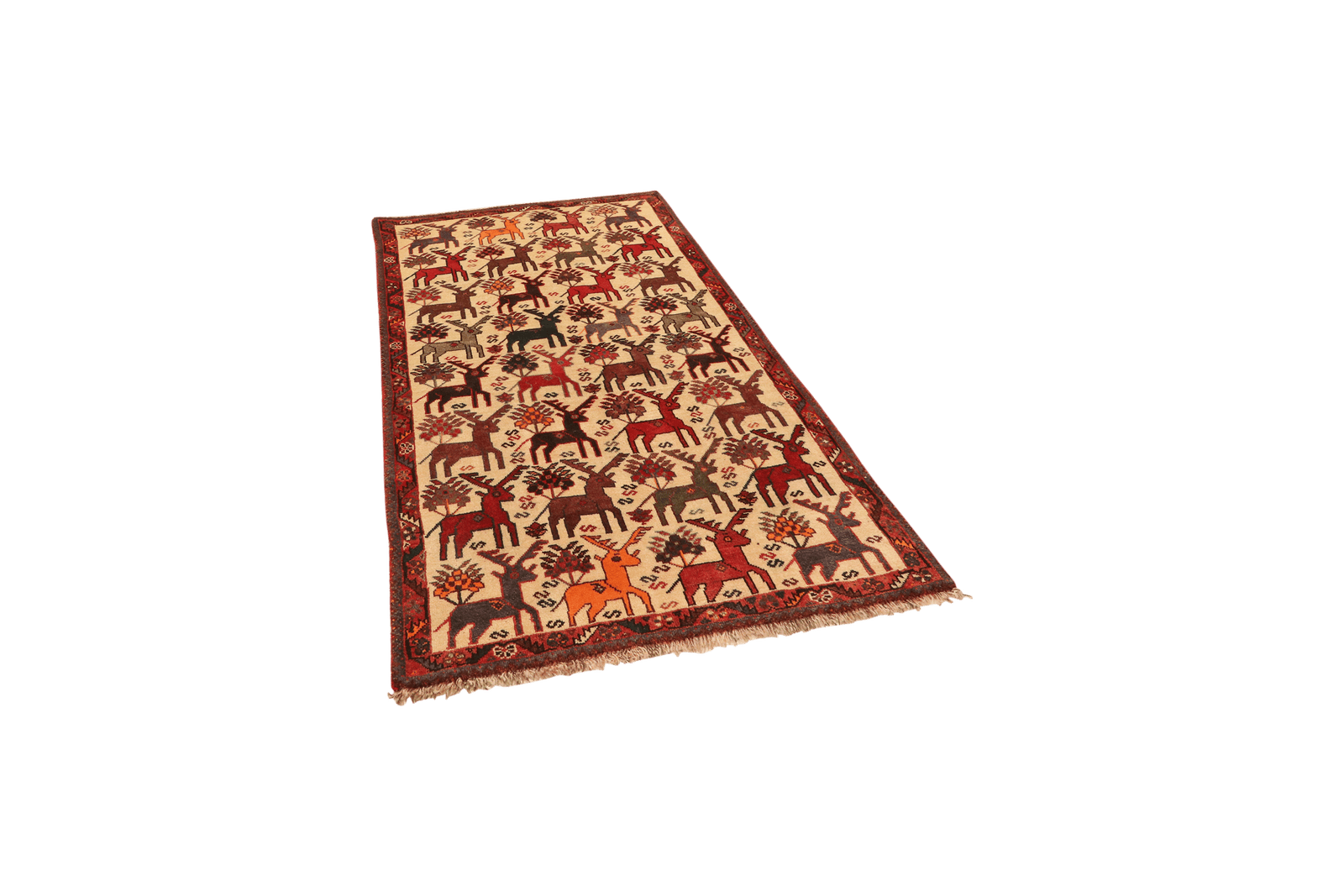 Gashgai — Hand-knotted, 102x161 cm, Beige, 100% Virgin Wool | View 5