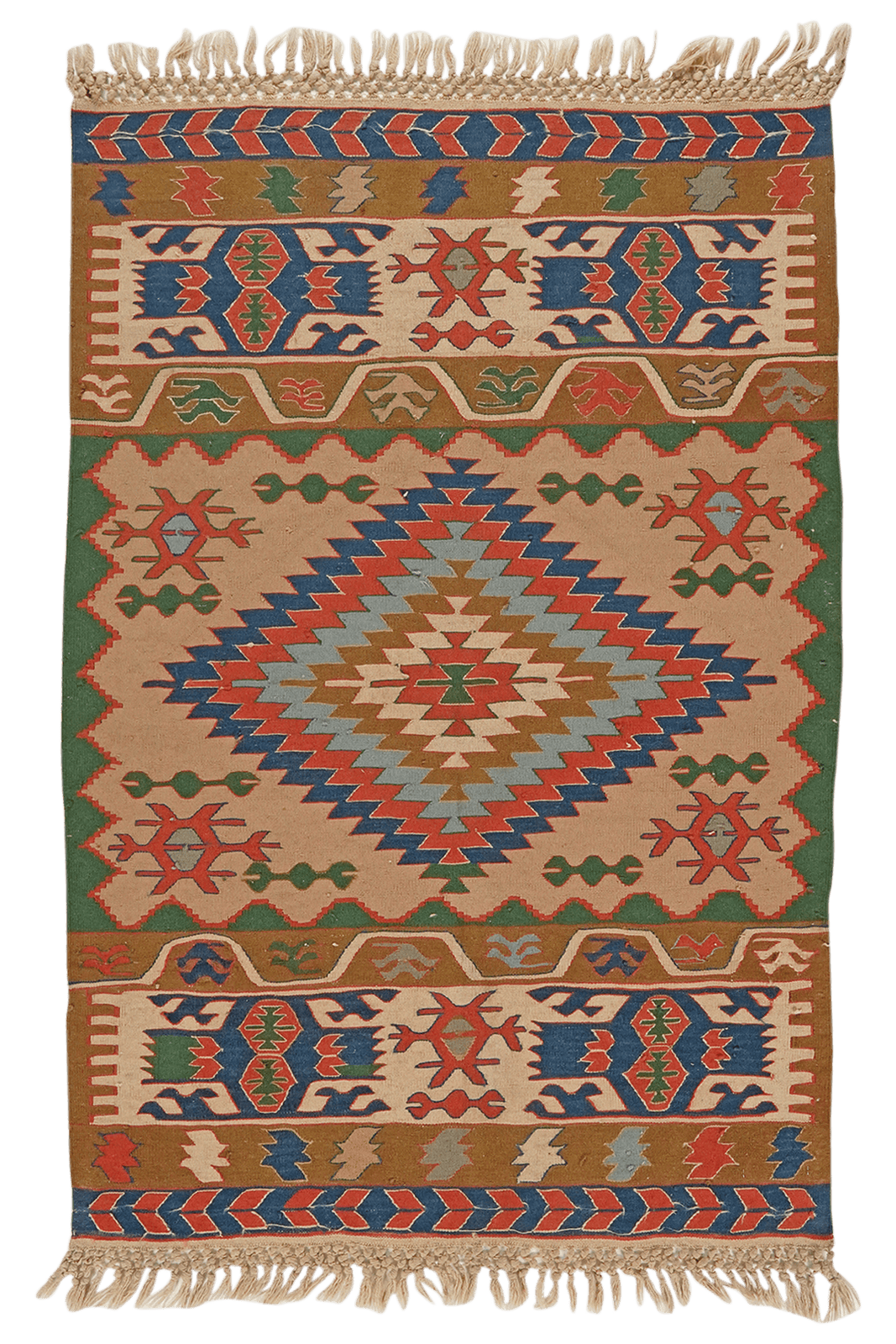 Kelim — Handmade, 107x158 cm, Multicolor, 100% Virgin Wool | Main view