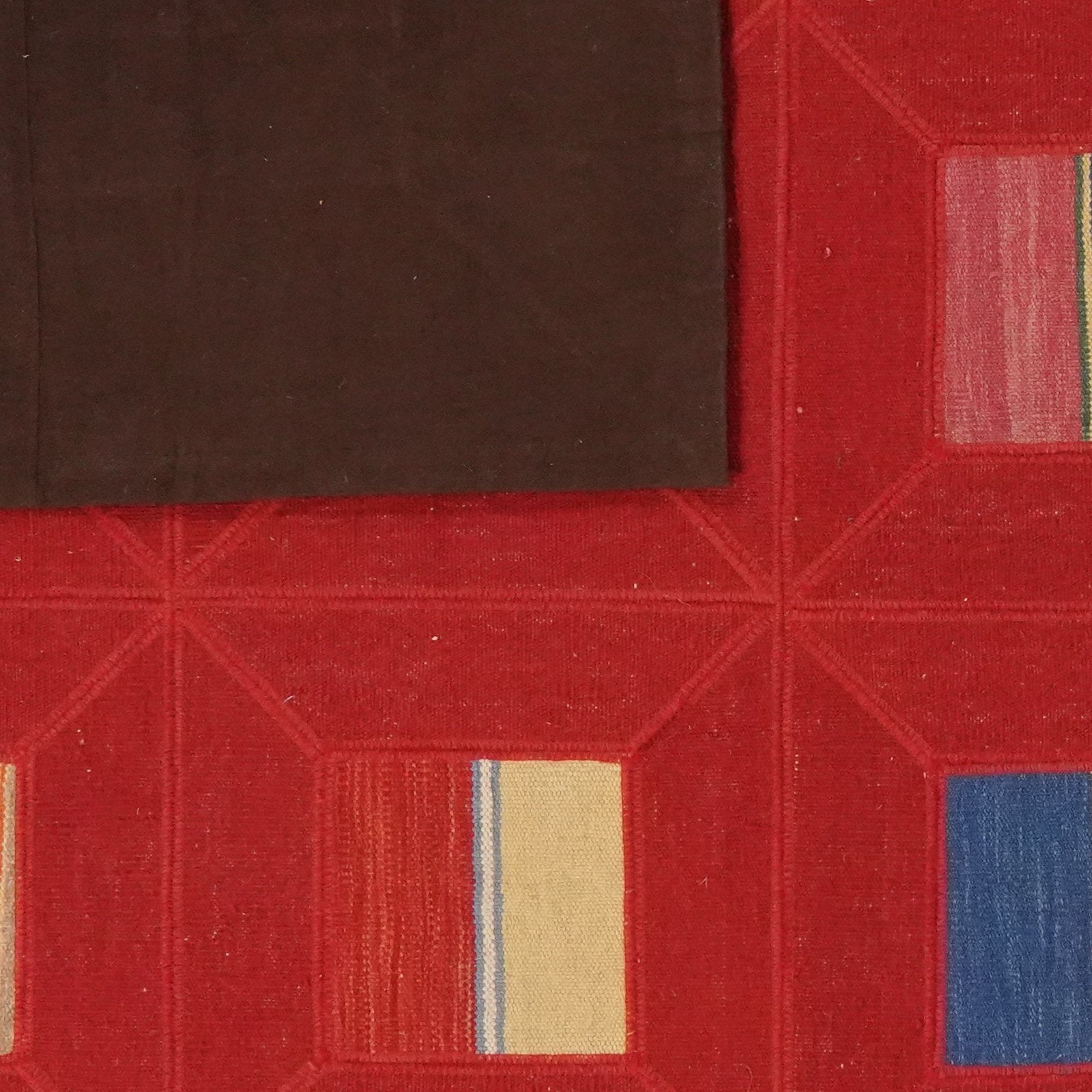 Kelim Tekkeh — Handmade, 180x258 cm, Red, 100% Virgin Wool | View 6