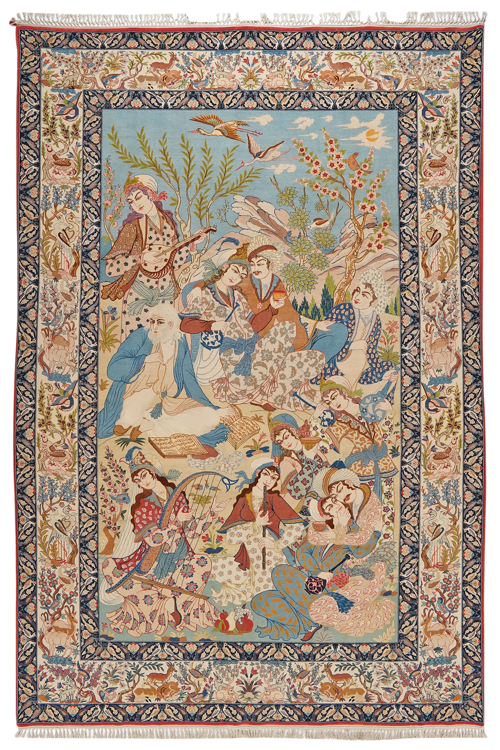 Isfahan — Handgefertigt, 290x194 cm, Beige, 100% Virgin Wool | Main view