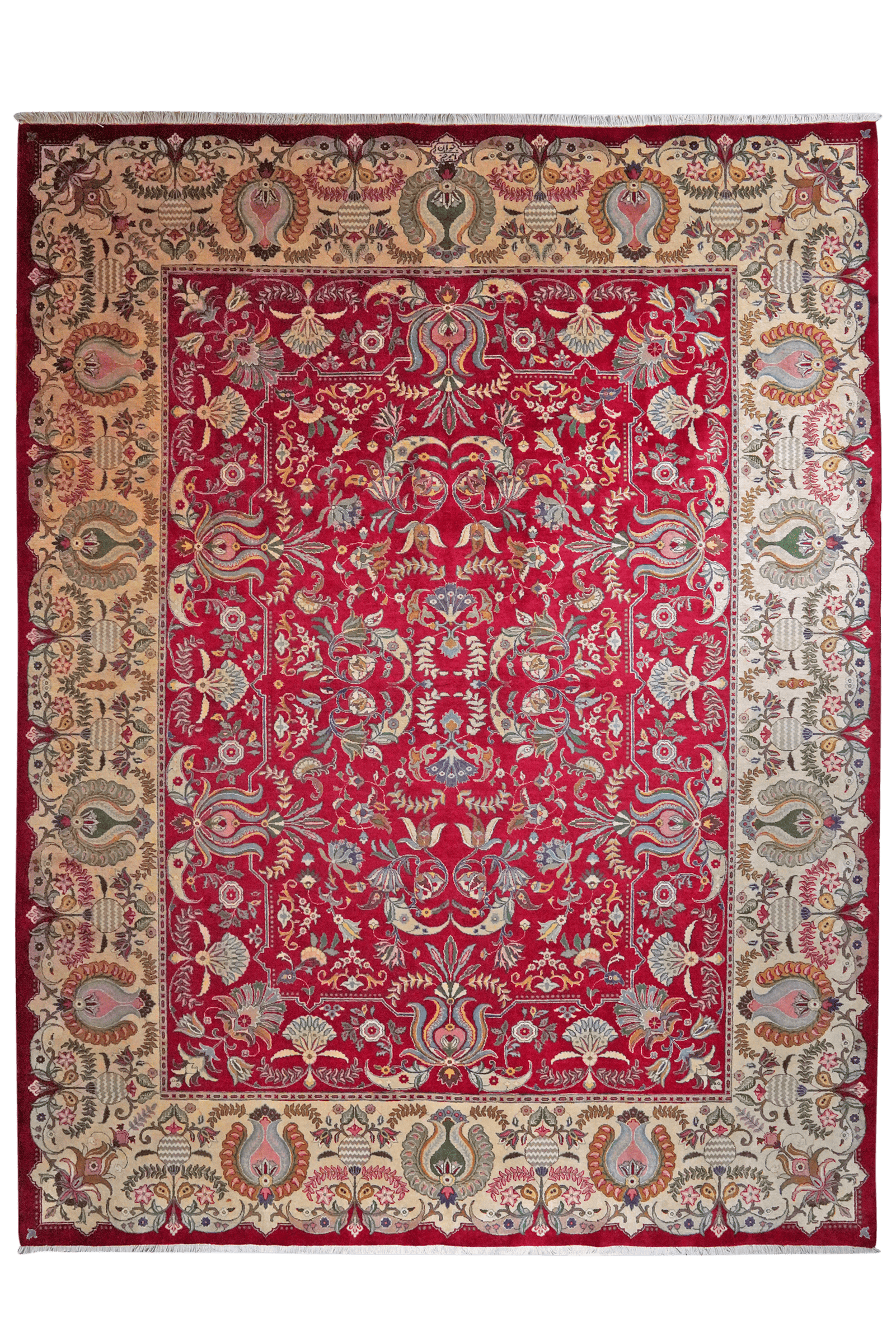 Tabriz Old — Hand-knotted, 295x393 cm, Red, 100% Virgin Wool | Main view