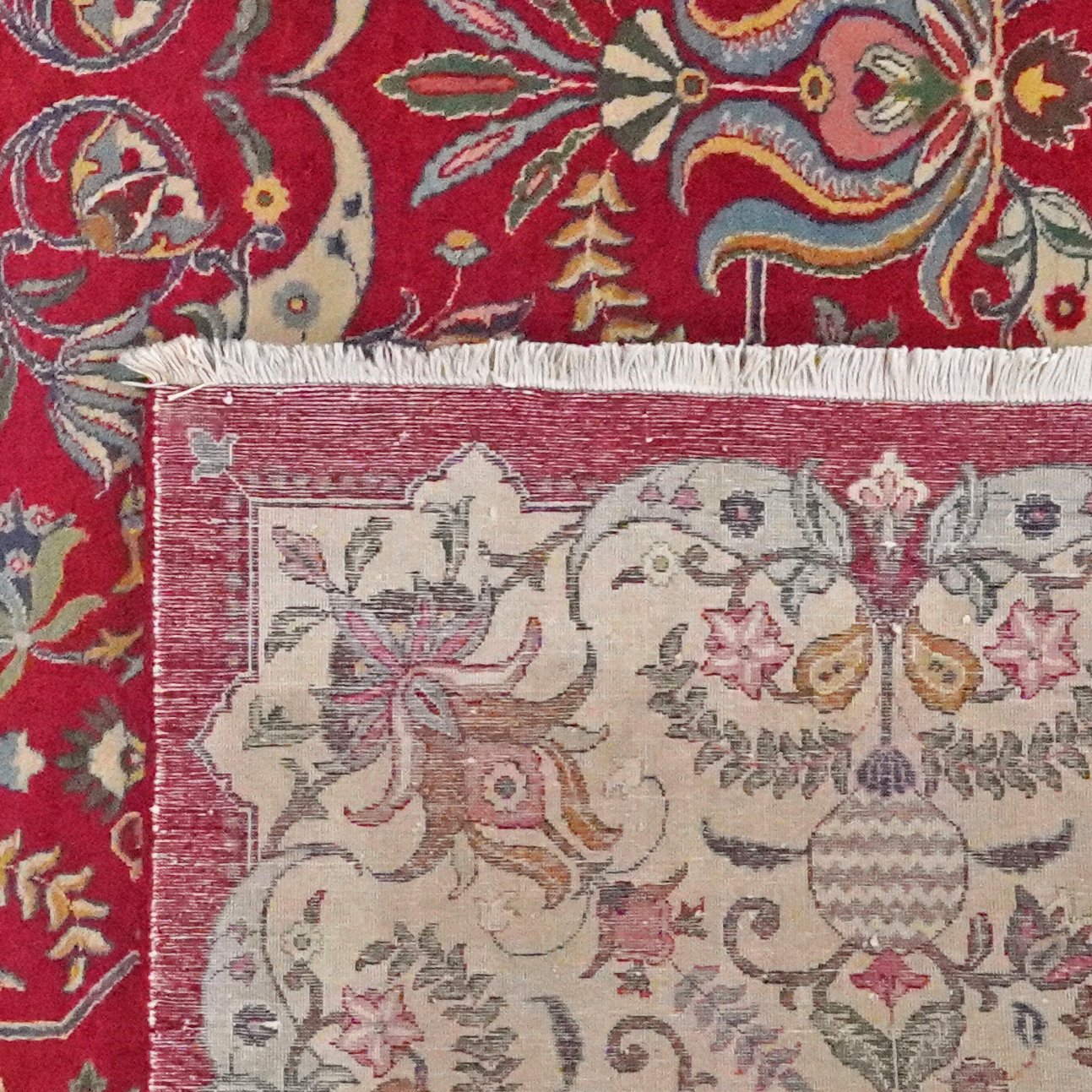Tabriz Old — Hand-knotted, 295x393 cm, Red, 100% Virgin Wool | View 6