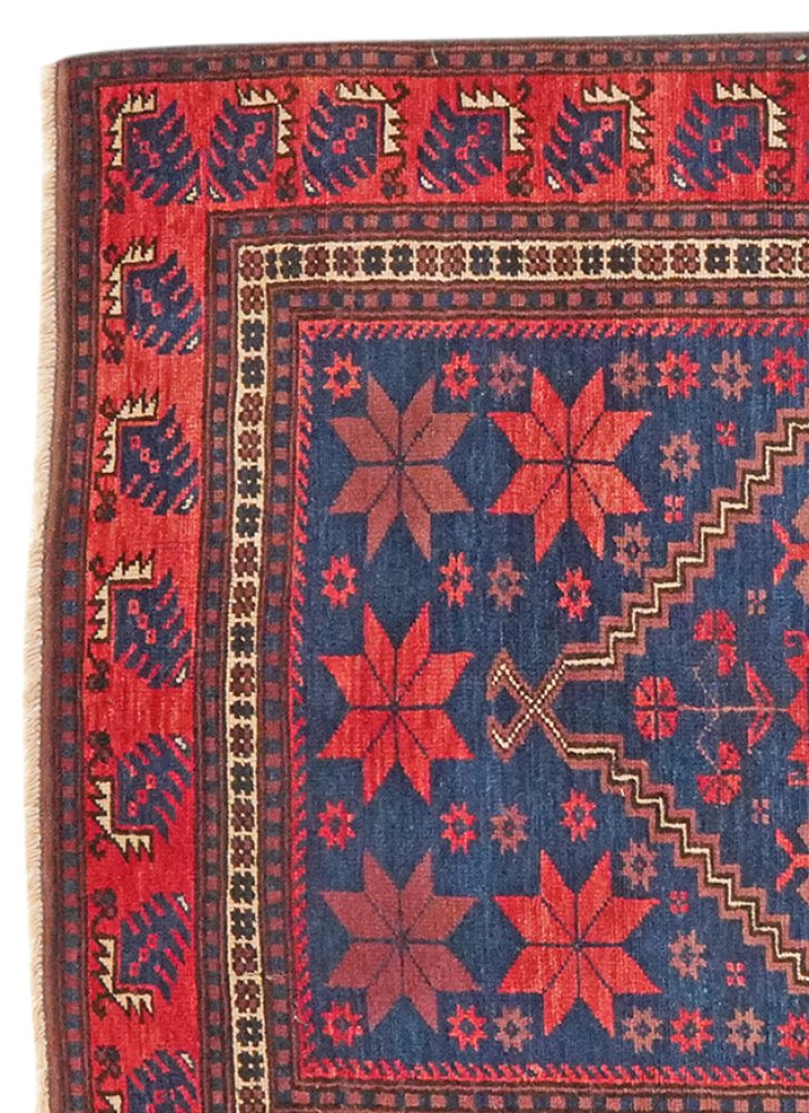 Yagdjibedir — Hand-knotted, 110x186 cm, Blue, 100% Virgin Wool | View 3