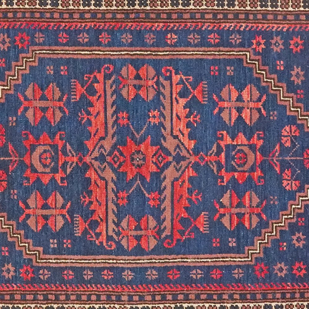 Yagdjibedir — Hand-knotted, 110x186 cm, Blue, 100% Virgin Wool | View 4