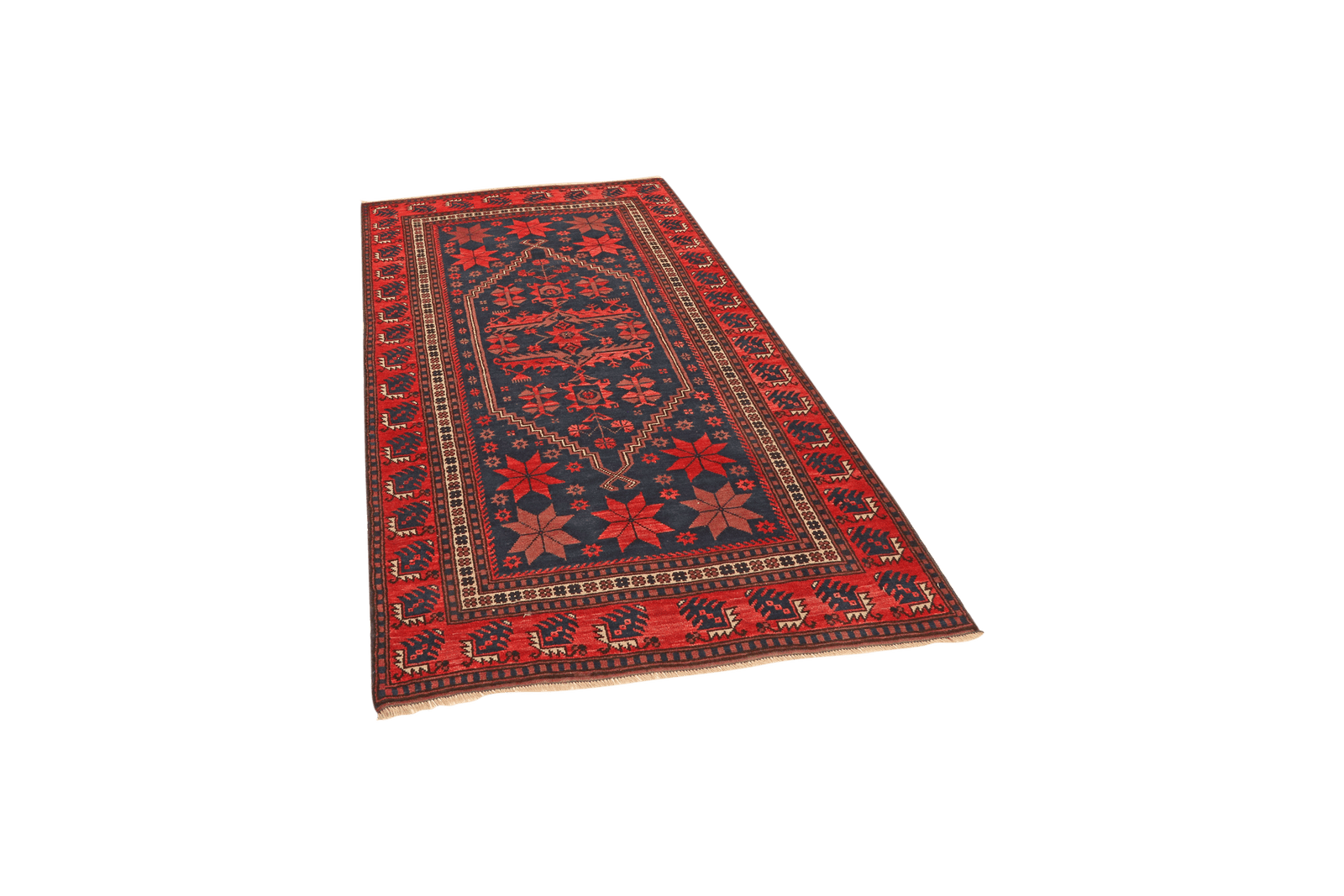 Yagdjibedir — Hand-knotted, 110x186 cm, Blue, 100% Virgin Wool | View 5