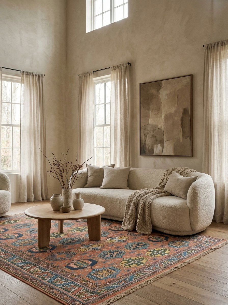 Sumak Shahsavan — Handgefertigt, 180x145 cm, Bunt, 100% Virgin Wool | Detail view