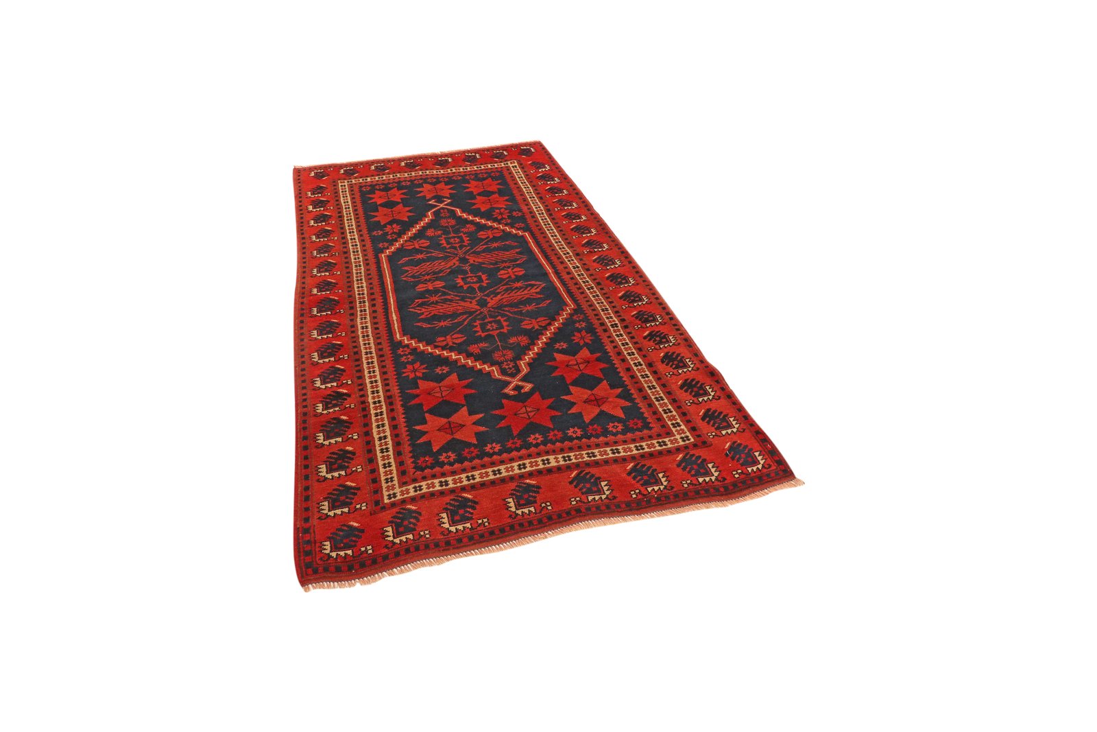 Yagdjibedir — Hand-knotted, 106x180 cm, Blue, 100% Virgin Wool | View 5