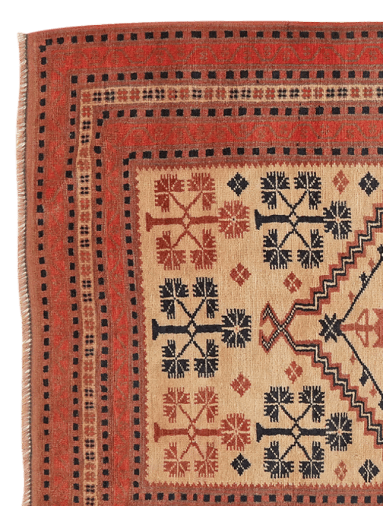 Yagdjibedir — Hand-knotted, 107x176 cm, Beige, 100% Virgin Wool | View 3
