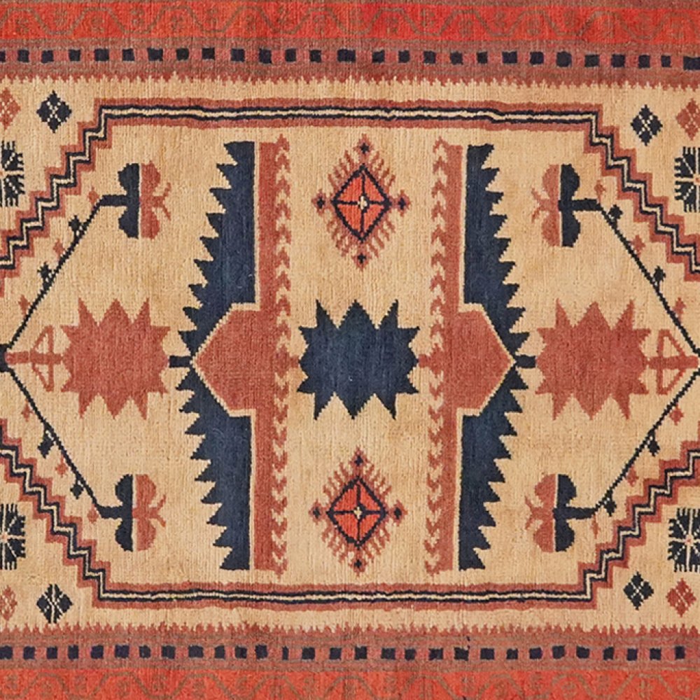 Yagdjibedir — Hand-knotted, 107x176 cm, Beige, 100% Virgin Wool | View 4