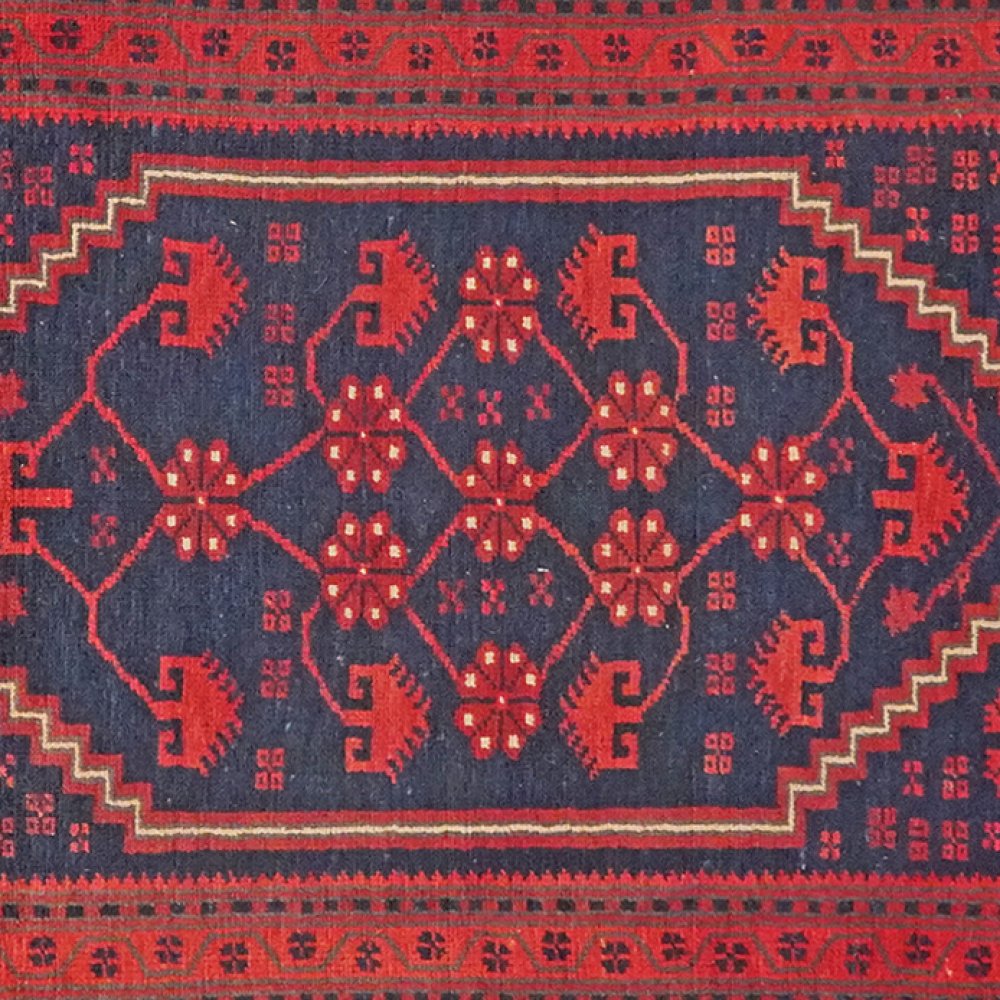 Yagdjibedir — Hand-knotted, 105x192 cm, Blue, 100% Virgin Wool | View 4