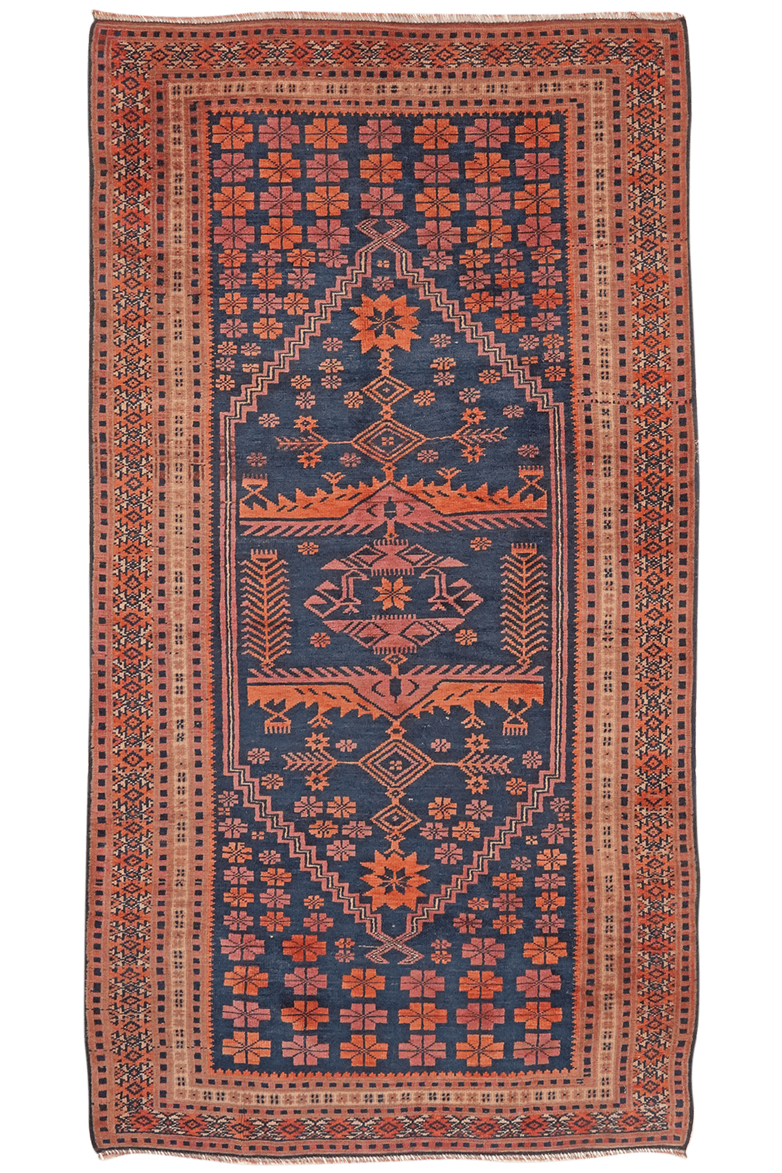 Yagdjibedir — Hand-knotted, 100x185 cm, Blue, 100% Virgin Wool | Main view
