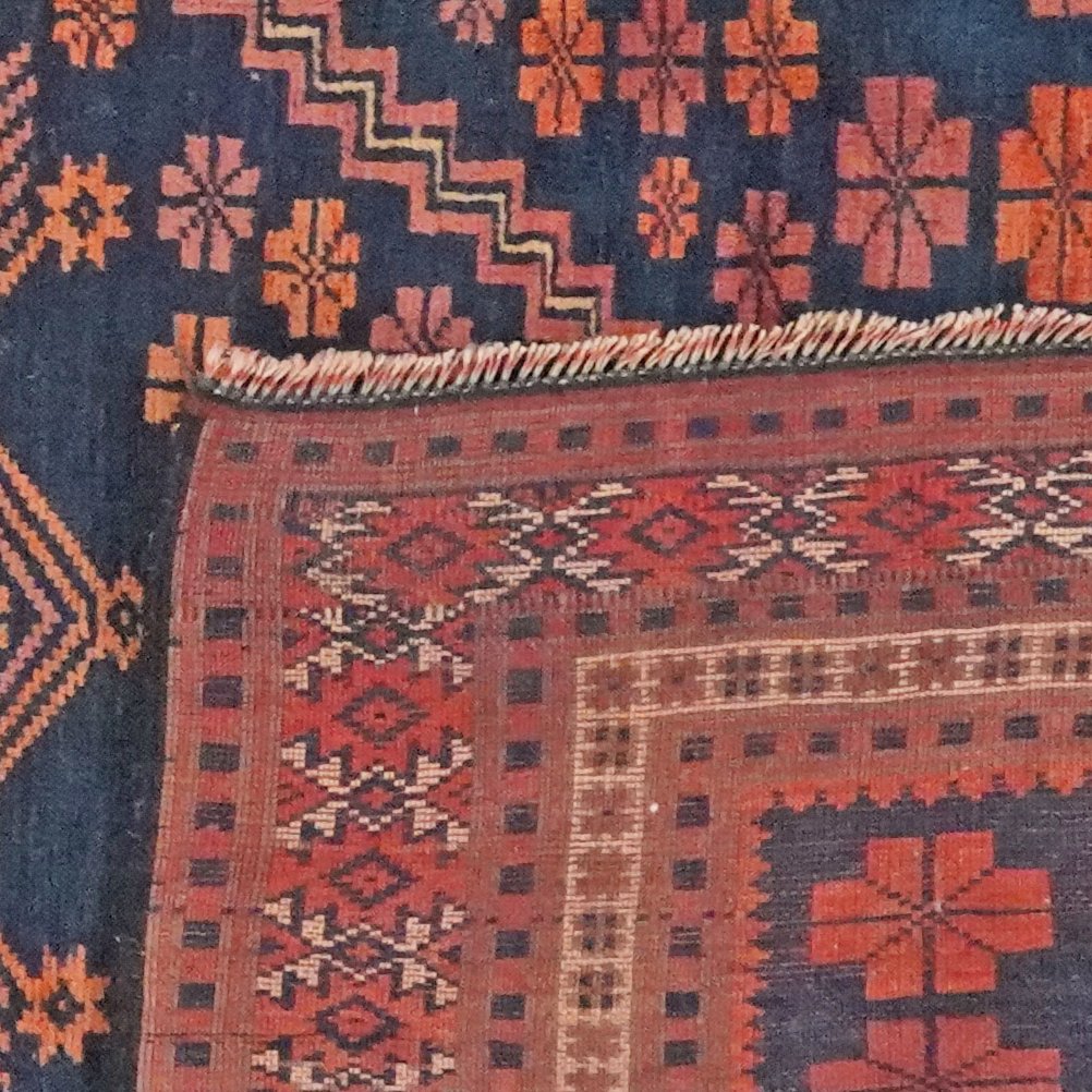 Yagdjibedir — Hand-knotted, 100x185 cm, Blue, 100% Virgin Wool | View 6