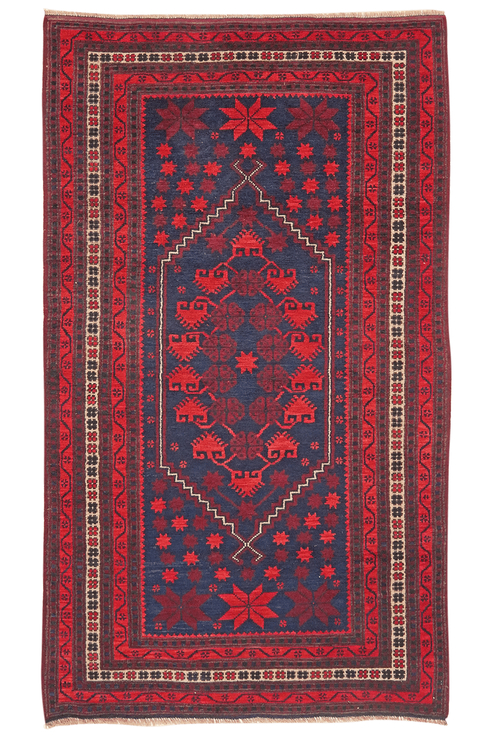 Yagdjibedir — Hand-knotted, 100x175 cm, Blue, 100% Virgin Wool | Main view