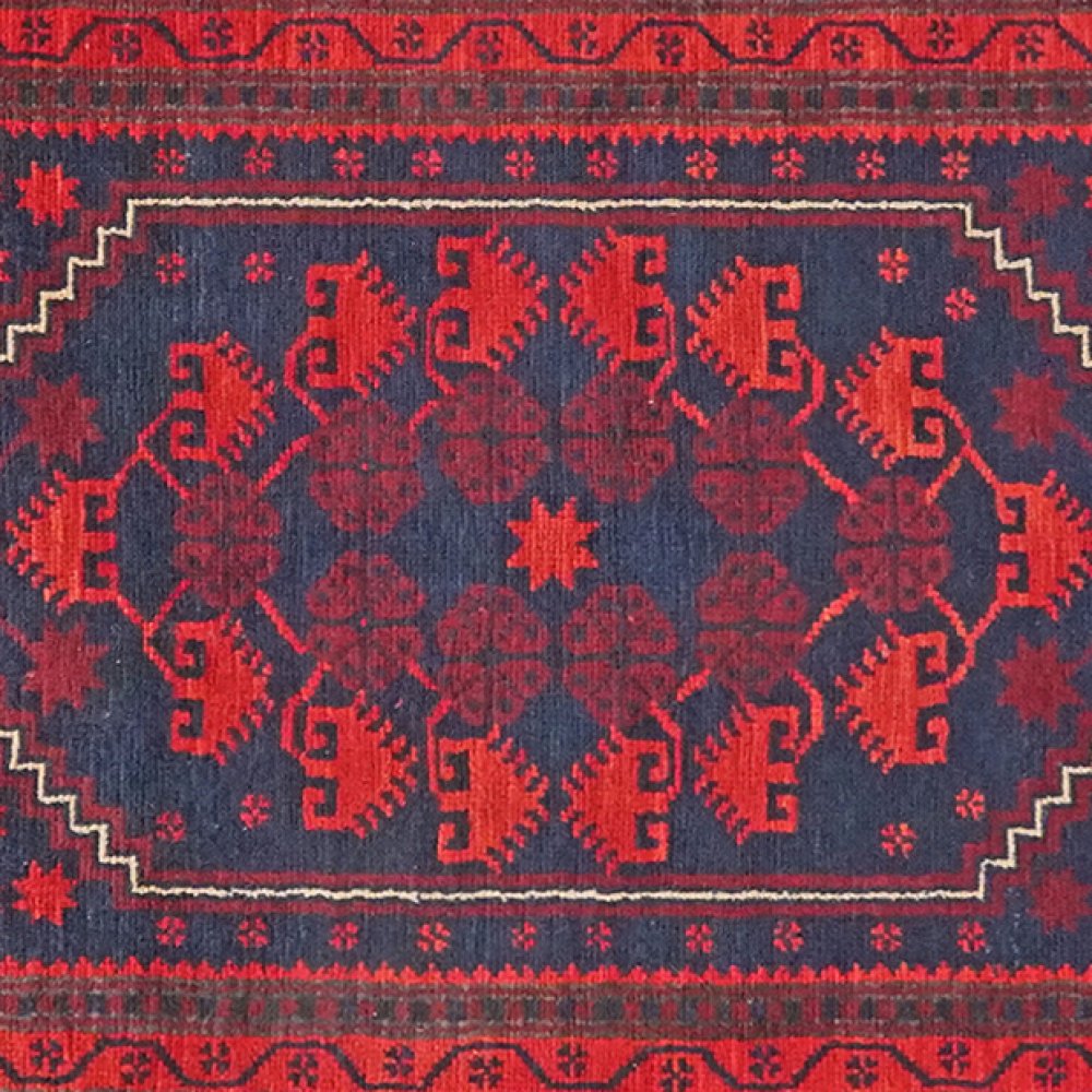 Yagdjibedir — Hand-knotted, 100x175 cm, Blue, 100% Virgin Wool | View 4