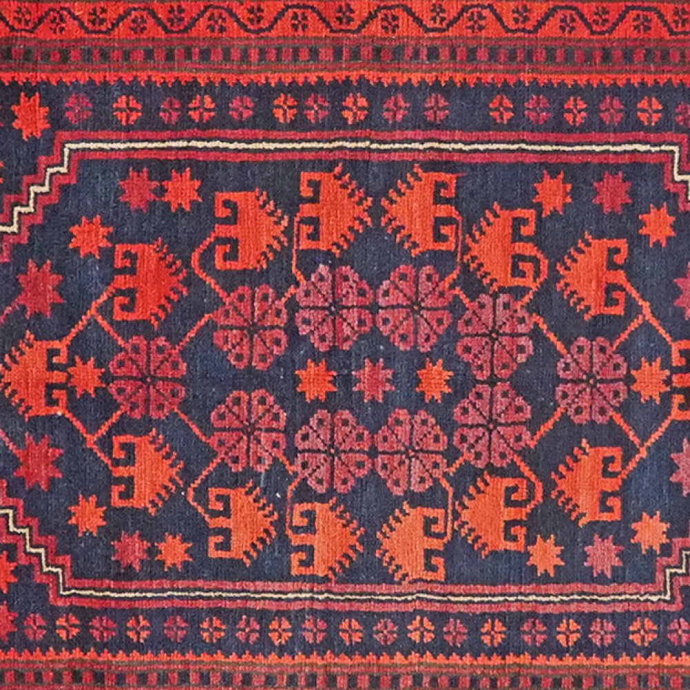 Yagdjibedir — Hand-knotted, 106x187 cm, Blue, 100% Virgin Wool | View 4