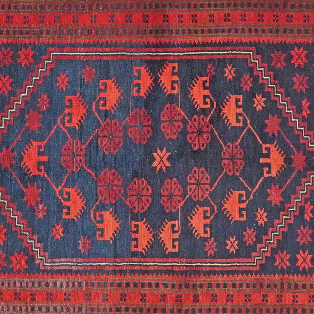 Yagdjibedir — Hand-knotted, 107x184 cm, Blue, 100% Virgin Wool | View 4