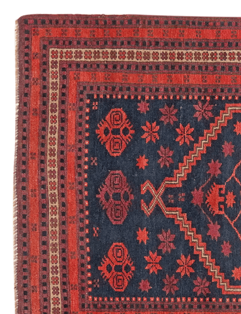 Yagdjibedir — Hand-knotted, 104x177 cm, Blue, 100% Virgin Wool | View 3