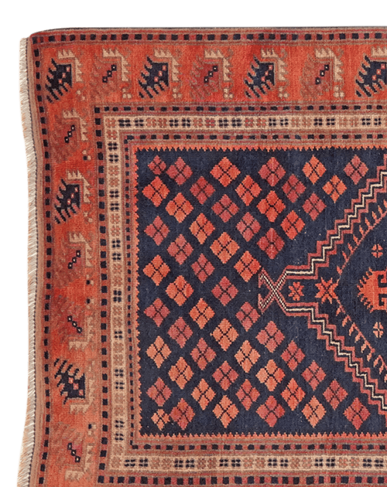 Yagdjibedir — Hand-knotted, 104x182 cm, Blue, 100% Virgin Wool | View 3