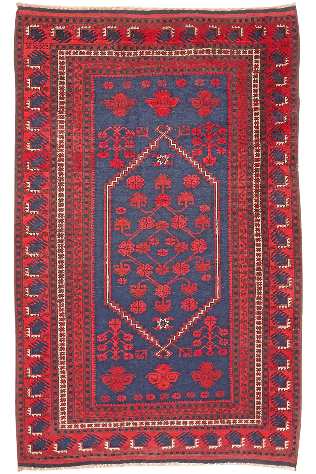 Yagdjibedir — Hand-knotted, 125x192 cm, Blue, 100% Virgin Wool | Main view