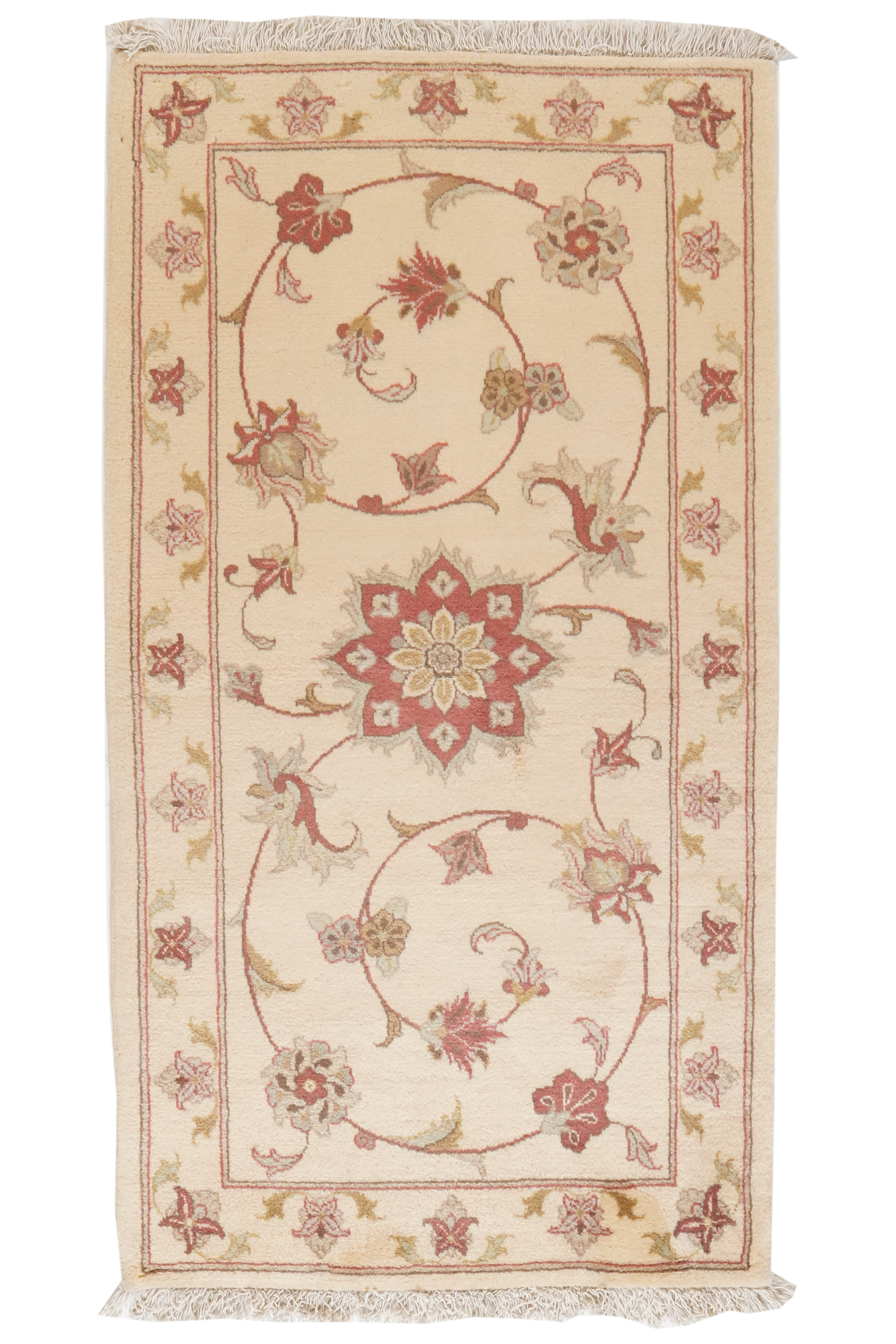Sarough — Handgefertigt, 144x78 cm, Beige, 100% Virgin Wool | Main view