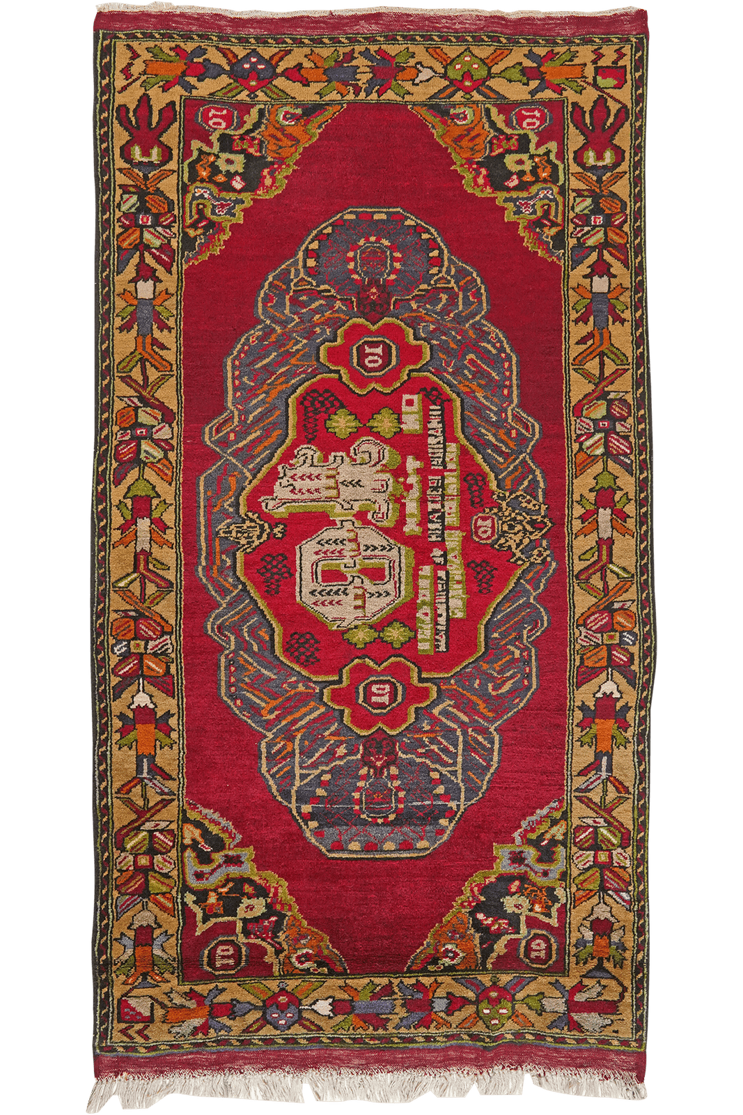 Kars — Hand-knotted, 121x220 cm, Red, 100% Virgin Wool | Main view