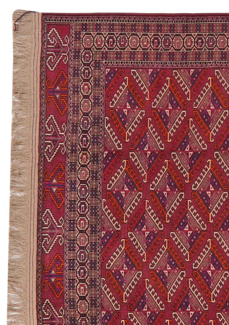 Turkman — Hand-knotted, 185x273 cm, Red, 100% Virgin Wool | View 3