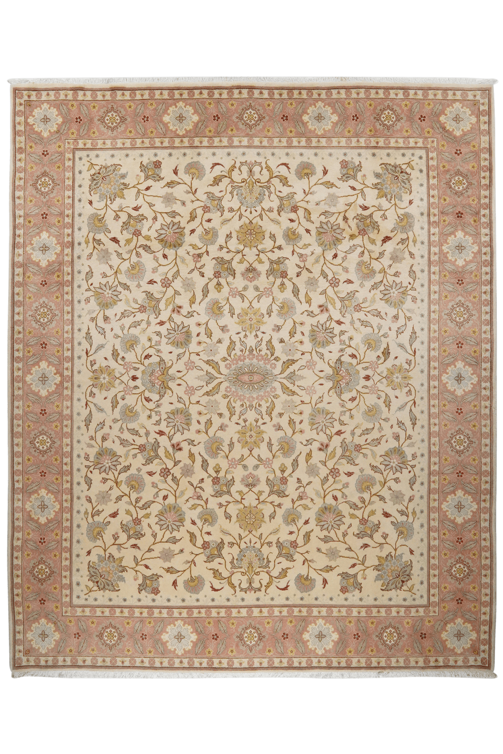 Sarough — Hand-knotted, 249x302 cm, Beige, 100% Virgin Wool | Main view