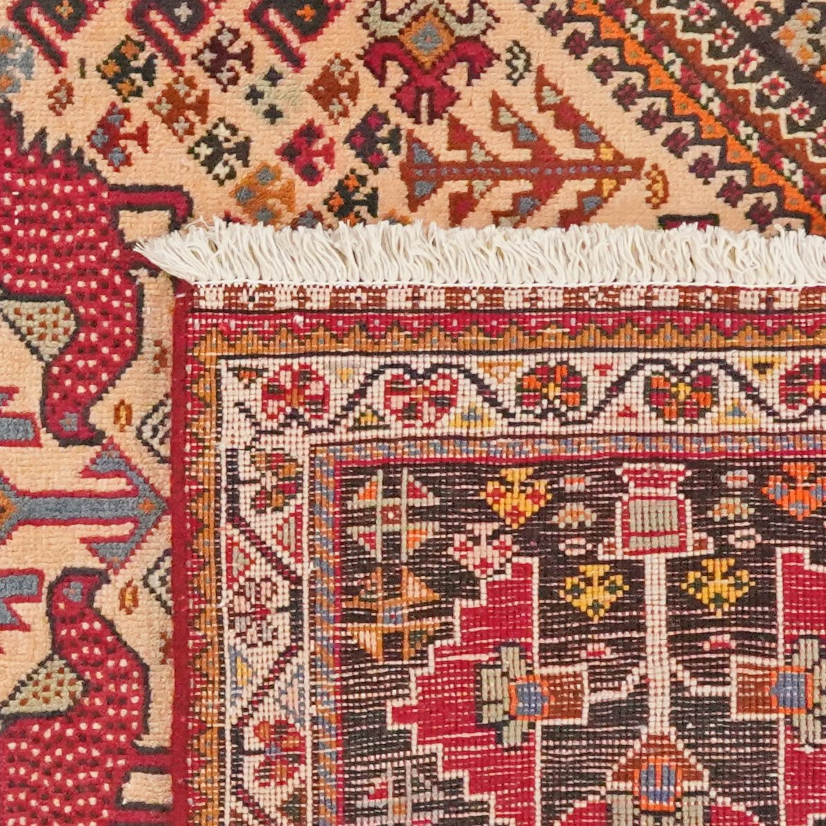 Gashgai — Hand-knotted, 105x152 cm, Beige, 100% Virgin Wool | View 6