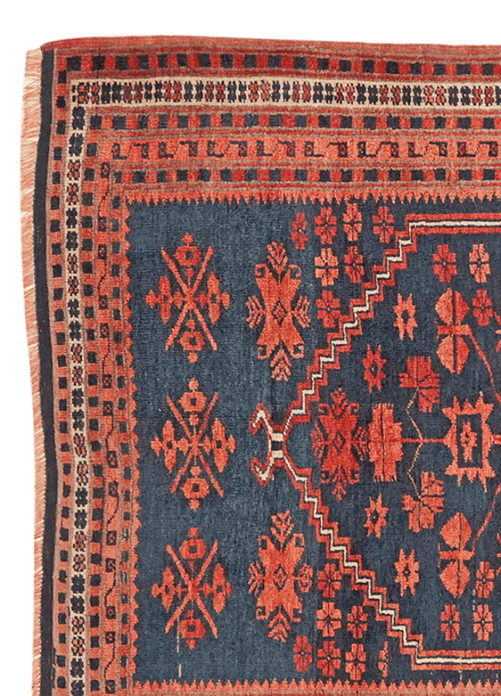 Yagdjibedir — Hand-knotted, 108x167 cm, Blue, 100% Virgin Wool | View 3