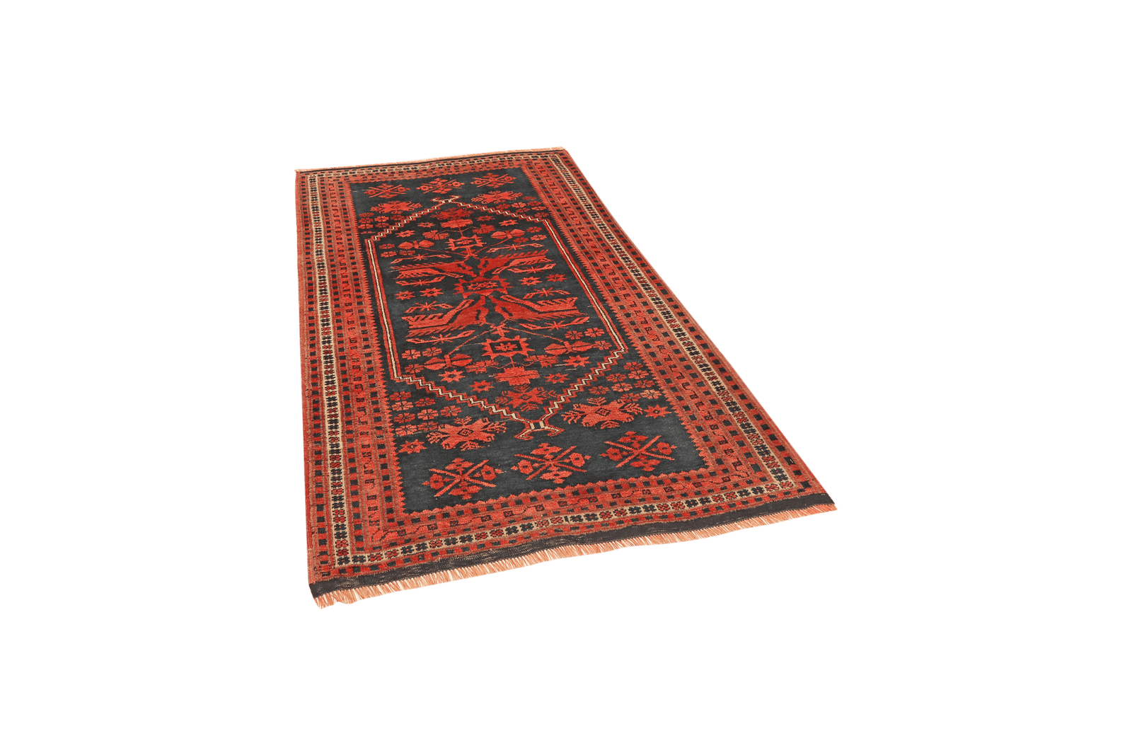Yagdjibedir — Hand-knotted, 108x167 cm, Blue, 100% Virgin Wool | View 5