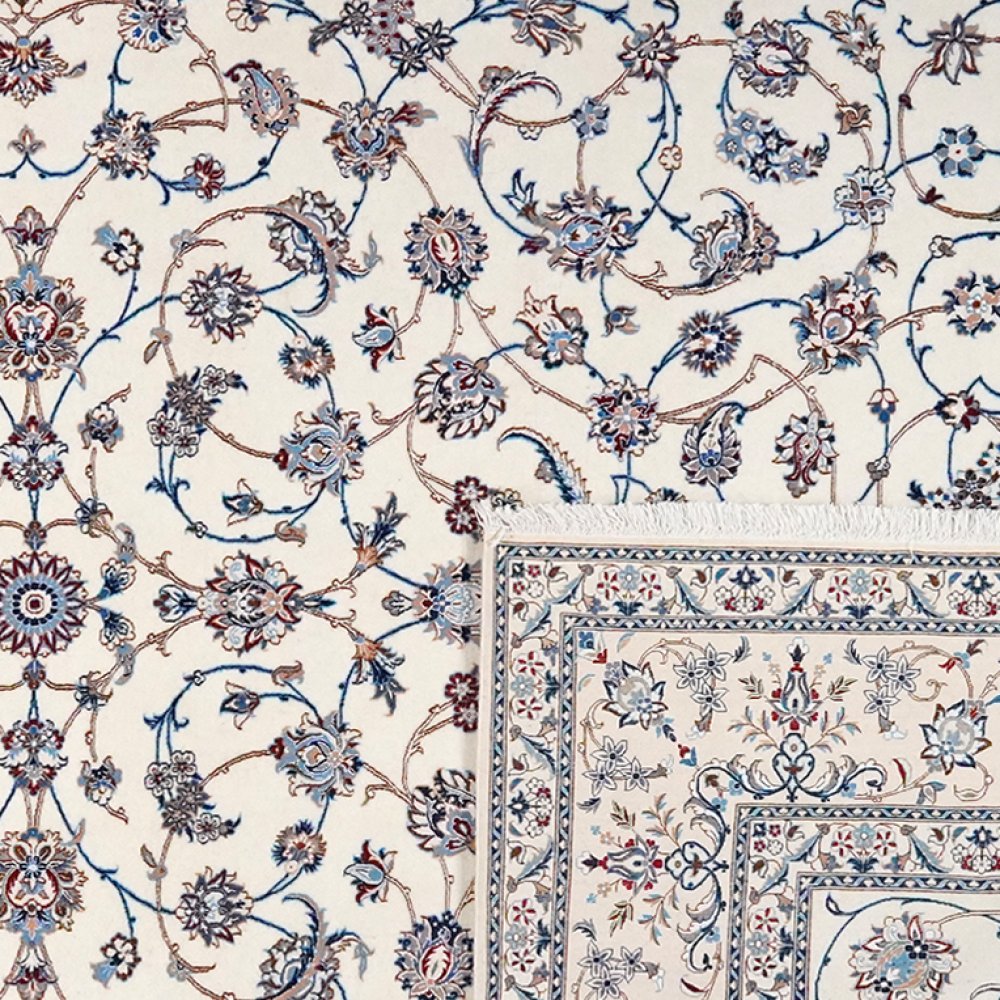 Nain 6La — Hand-knotted, 206x317 cm, Beige, 100% Virgin Wool | View 6