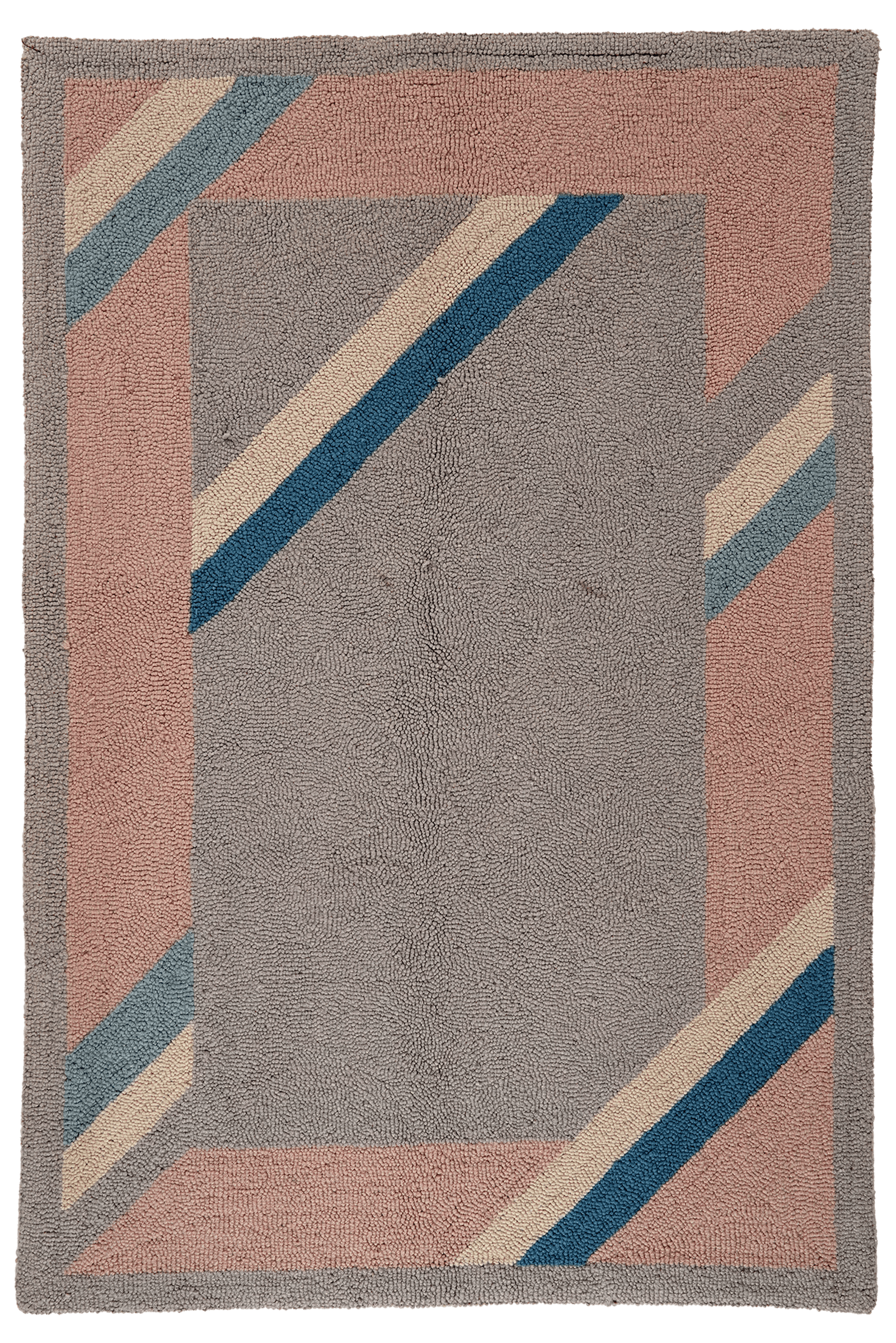 China — Hand-knotted, 120x180 cm, Grey, 100% Virgin Wool | Main view