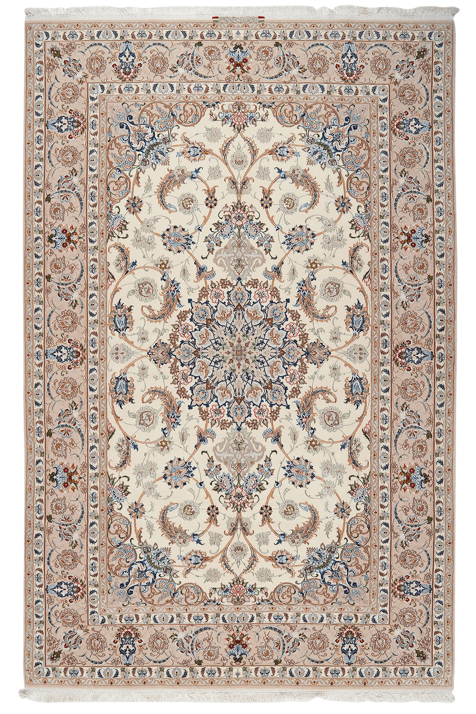 Isfahan — Hand-knotted, 155x239 cm, Beige, 100% Virgin Wool | Main view