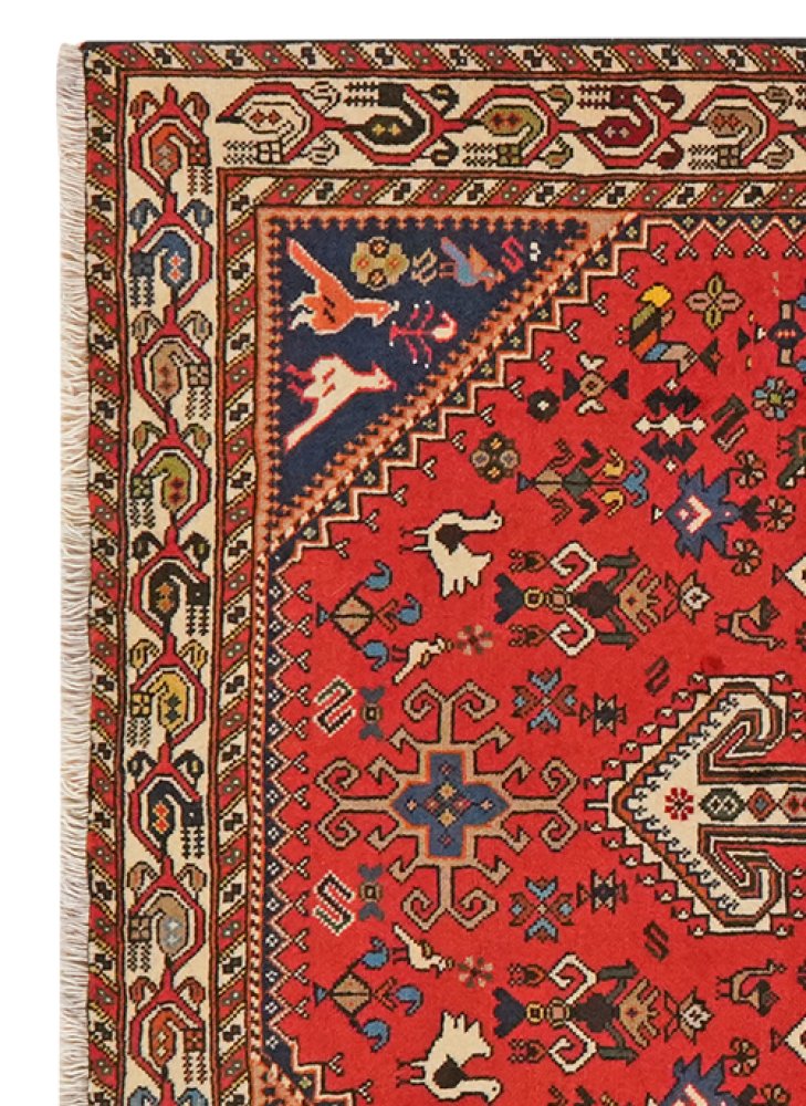 Nasrabad — Hand-knotted, 99x145 cm, Red, 100% Virgin Wool | View 3