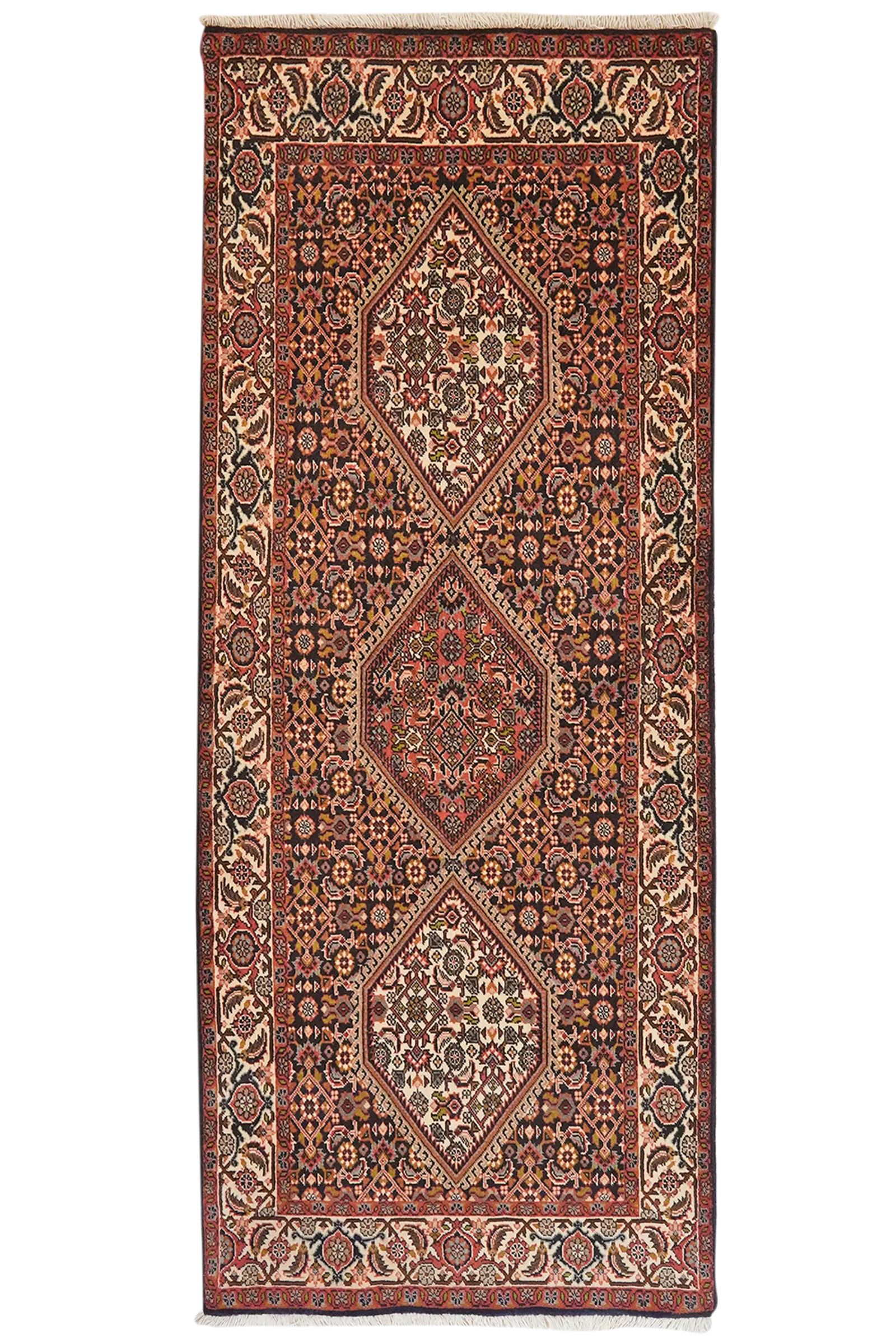 Bidjar Zandjan — Handgefertigt, 189x77 cm, Beige, 100% Virgin Wool | Main view