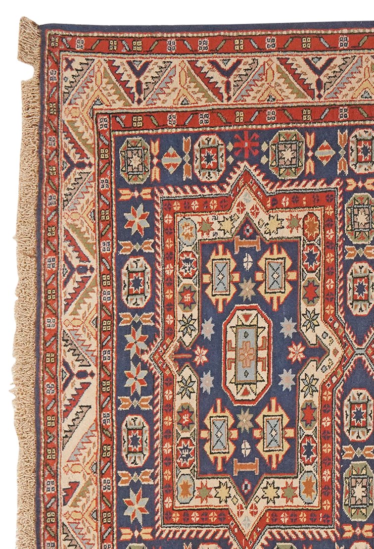 Kula — Hand-knotted, 162x209 cm, Blue, 100% Virgin Wool | View 3