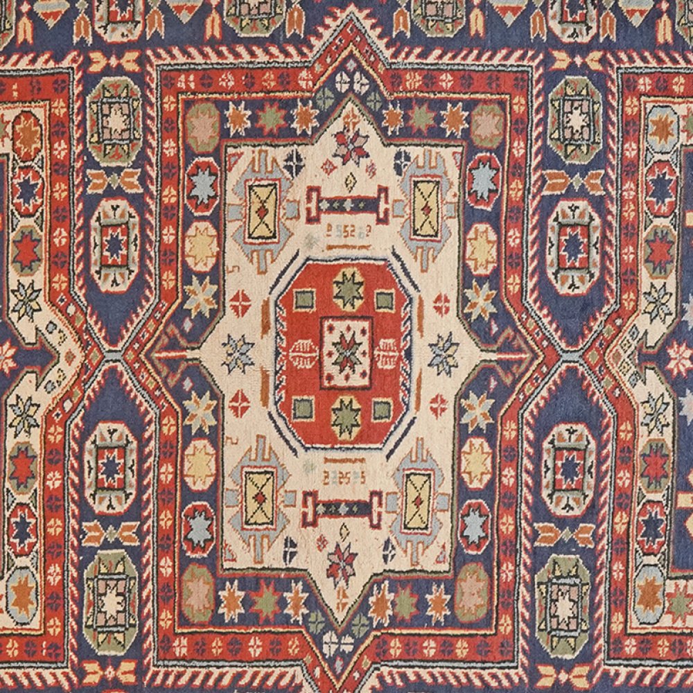 Kula — Hand-knotted, 162x209 cm, Blue, 100% Virgin Wool | View 4