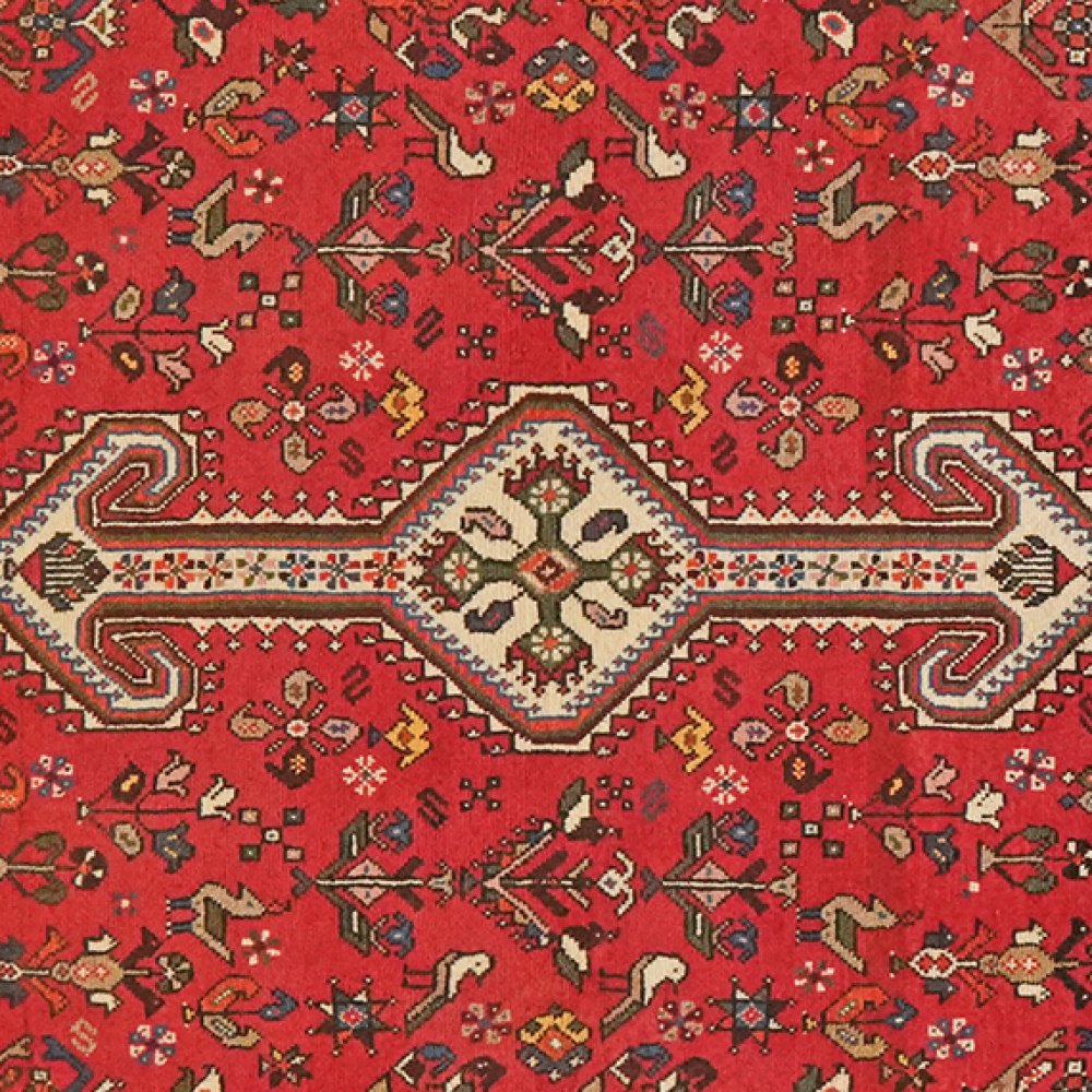 Nasrabad — Hand-knotted, 101x153 cm, Red, 100% Virgin Wool | View 4