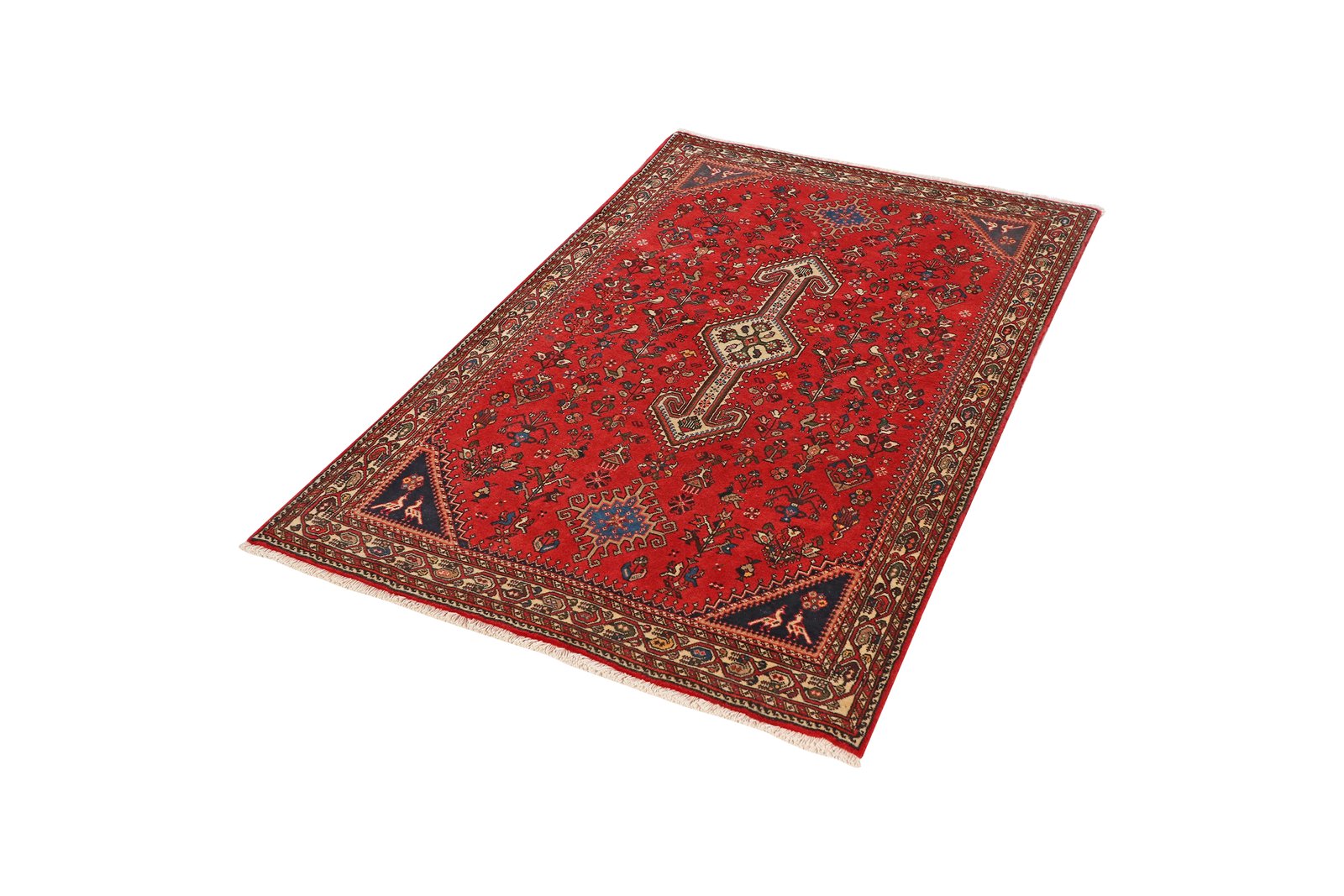 Nasrabad — Hand-knotted, 101x153 cm, Red, 100% Virgin Wool | View 5