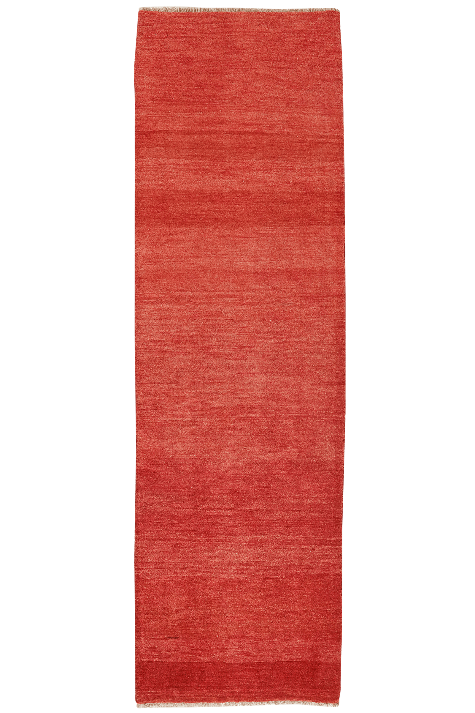 Gabbeh — Hand-knotted, 90x295 cm, Red, 100% Virgin Wool | Main view